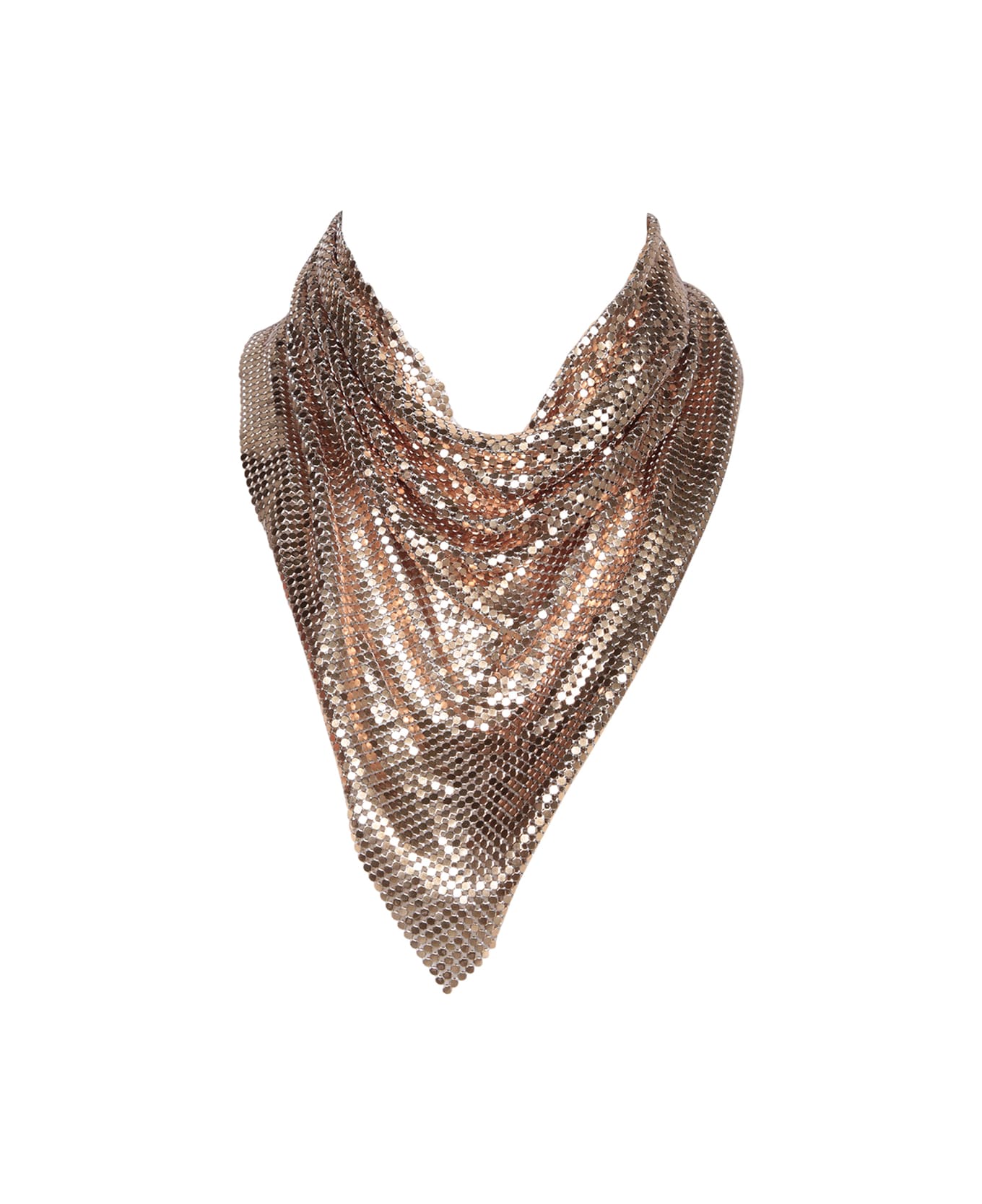 Paco Rabanne Gold Pixel Scarf Necklace - Gold