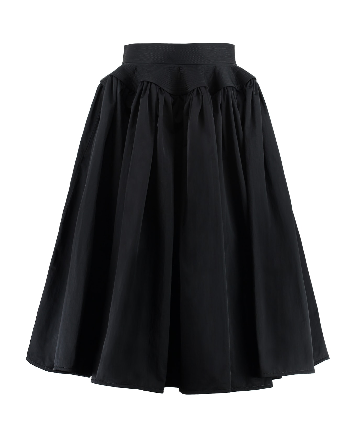 Bottega Shoe Veneta Technical Fabric Skirt - black