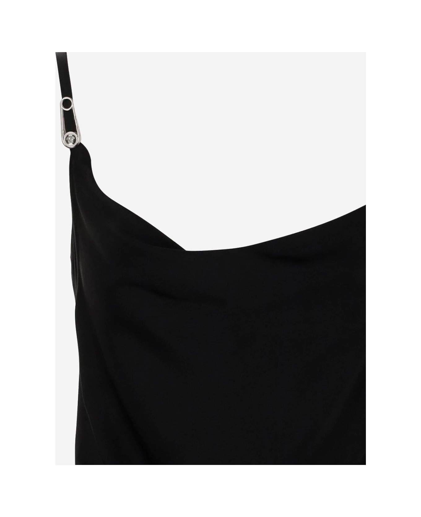 Versace Mini Dress Enver Satin - BLACK