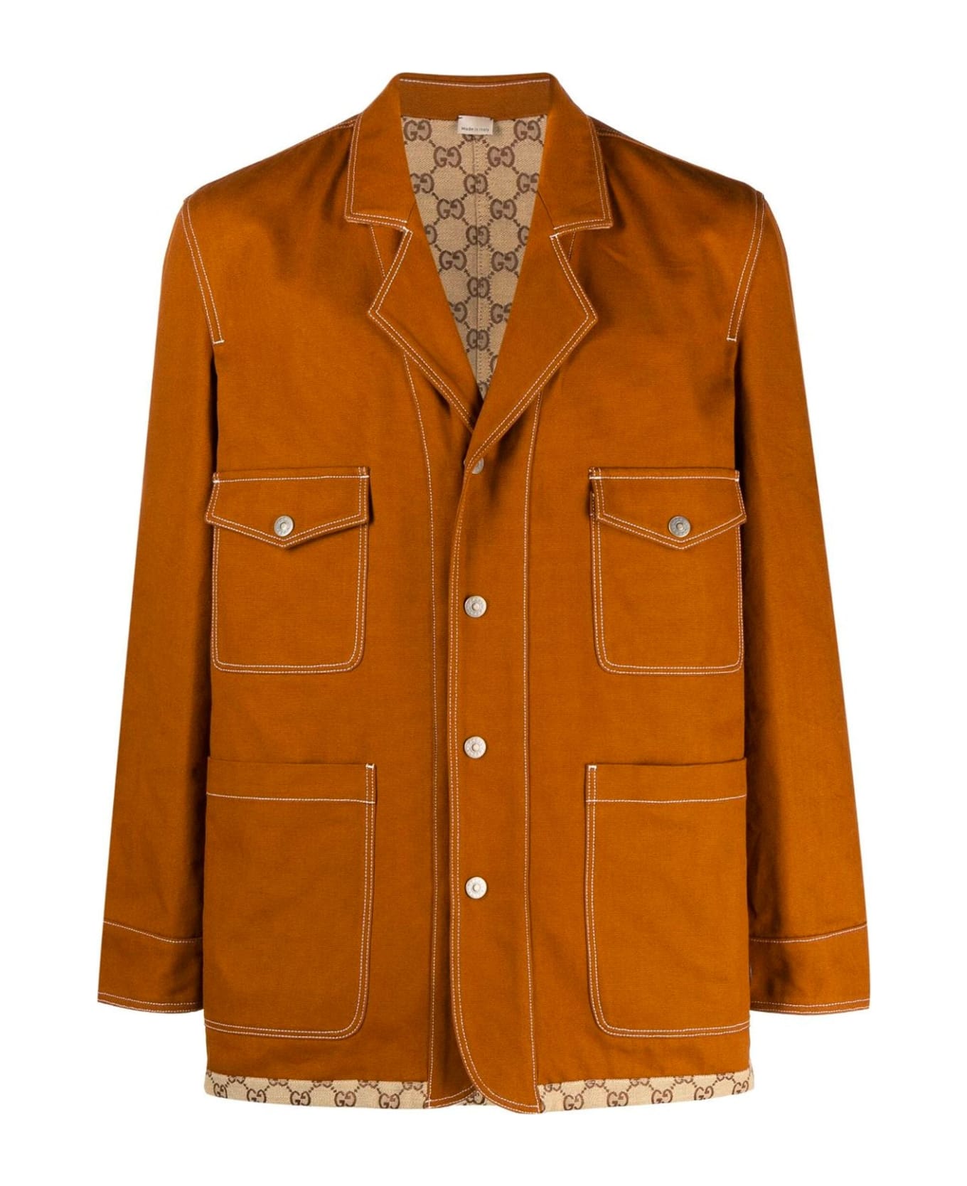 Gucci Gg Reversible Jacket - Brown ジャケット