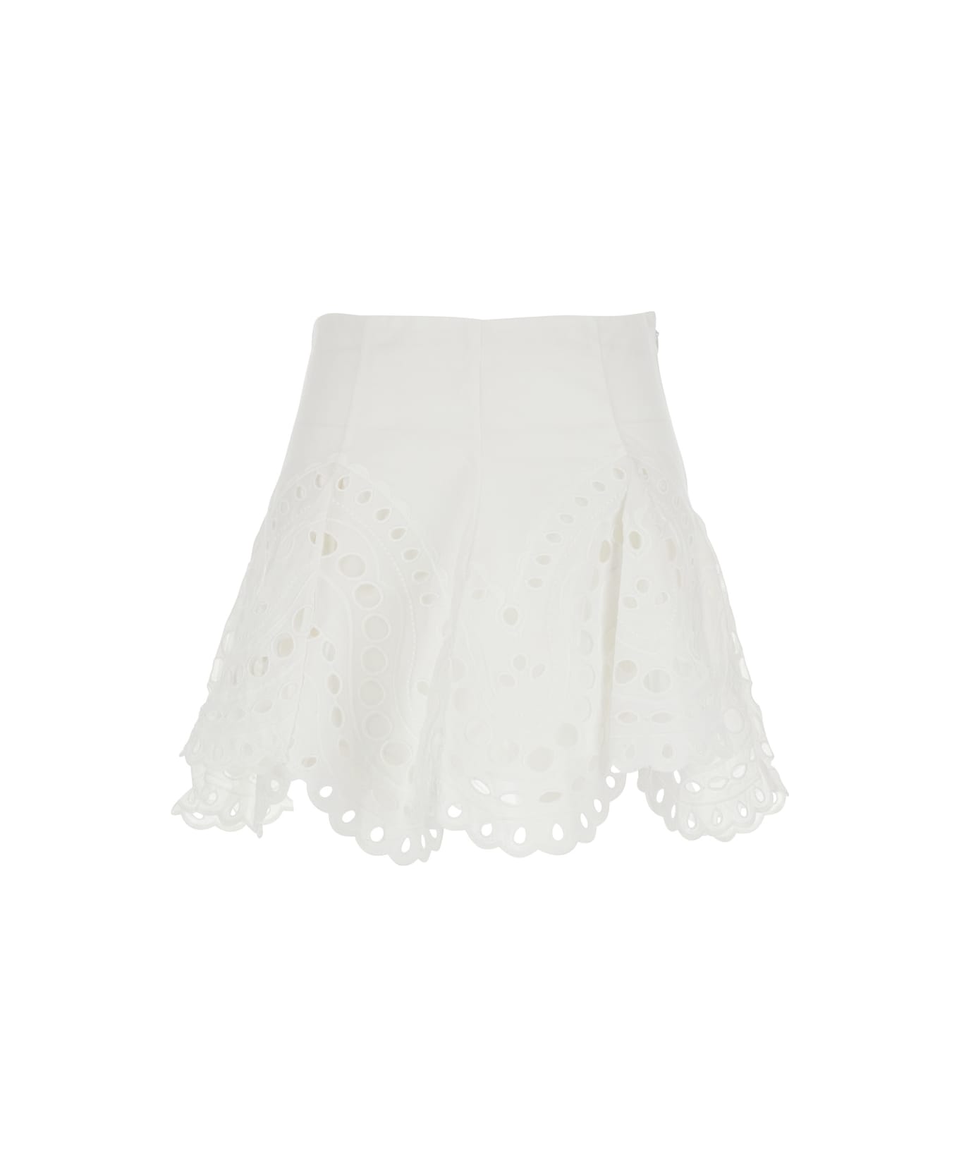 Charo Ruiz Short Skirt Sail - White