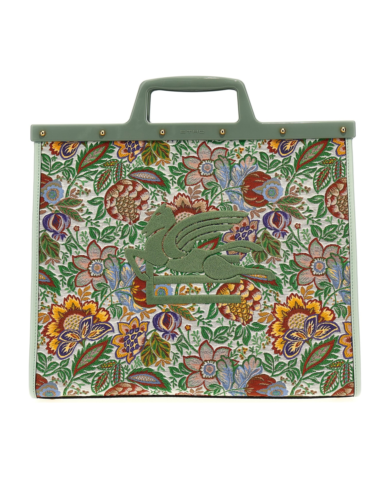 Etro Floral Jacquard Large Love Trotter Shopping Bag - Green トートバッグ