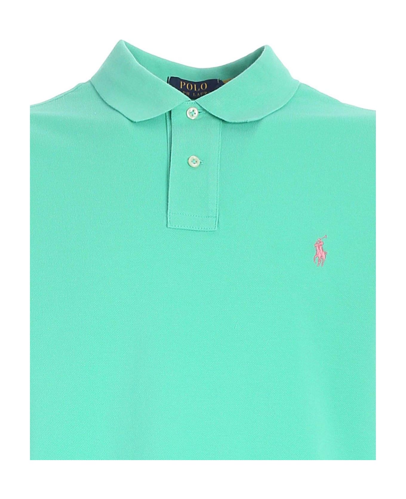 Polo Ralph Lauren Logo Embroidered Polo Shirt Polo Ralph Lauren - GREEN シャツ