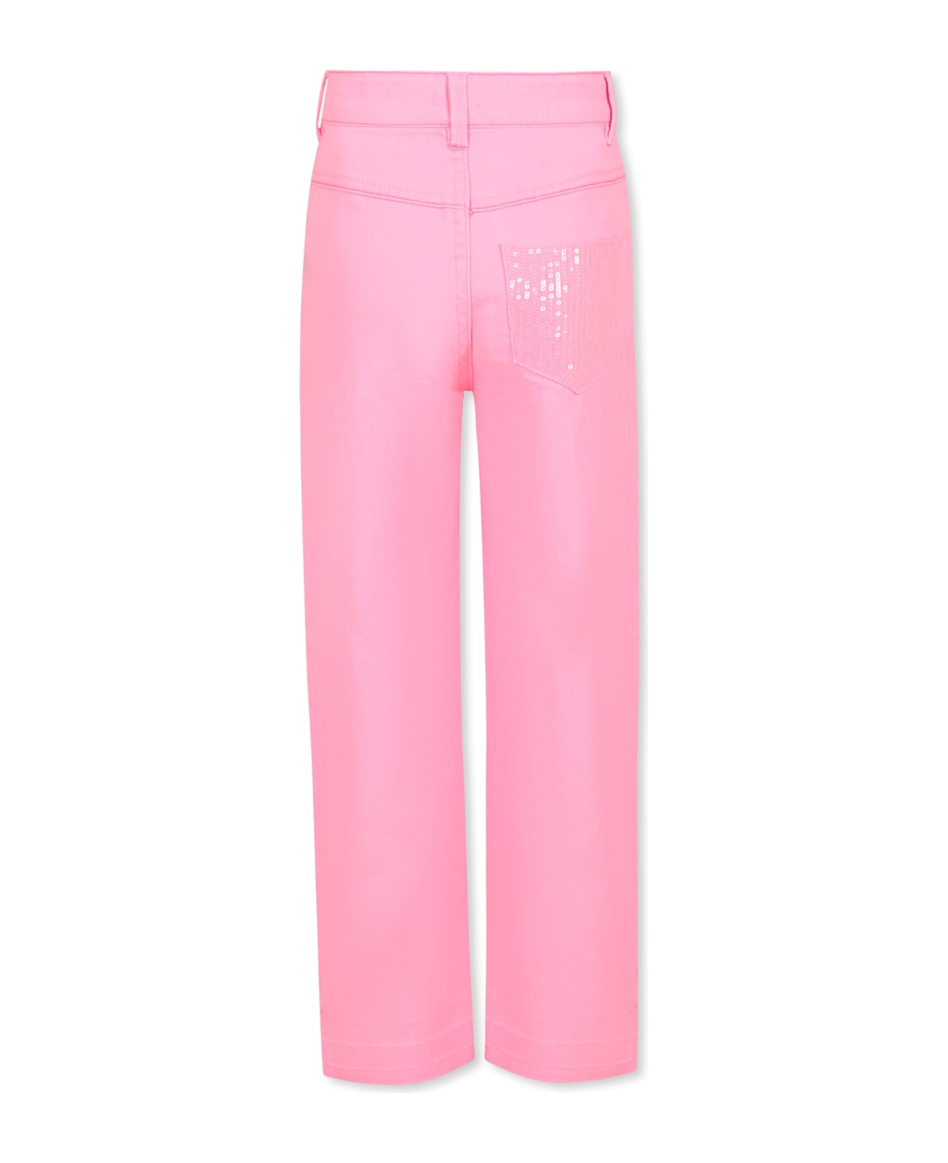 Billieblush Pink Jeans For Girl With Sequins - Pink