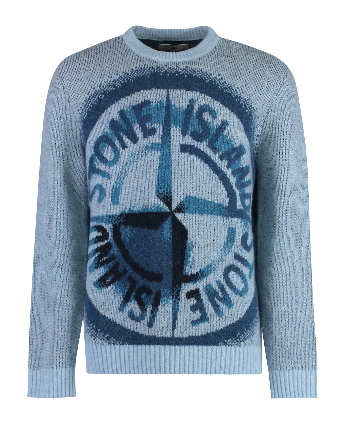 Stone Island Wool-blend Crew-neck Sweater - Light Blue ニットウェア