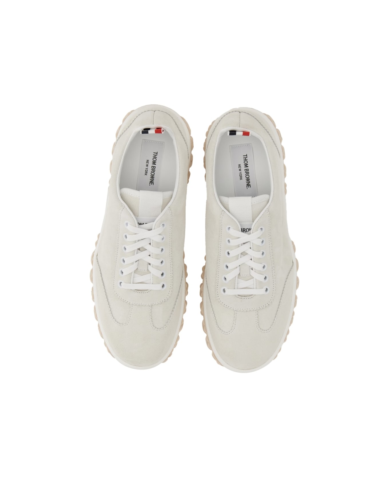 Thom Browne Court Sneaker. - WHITE