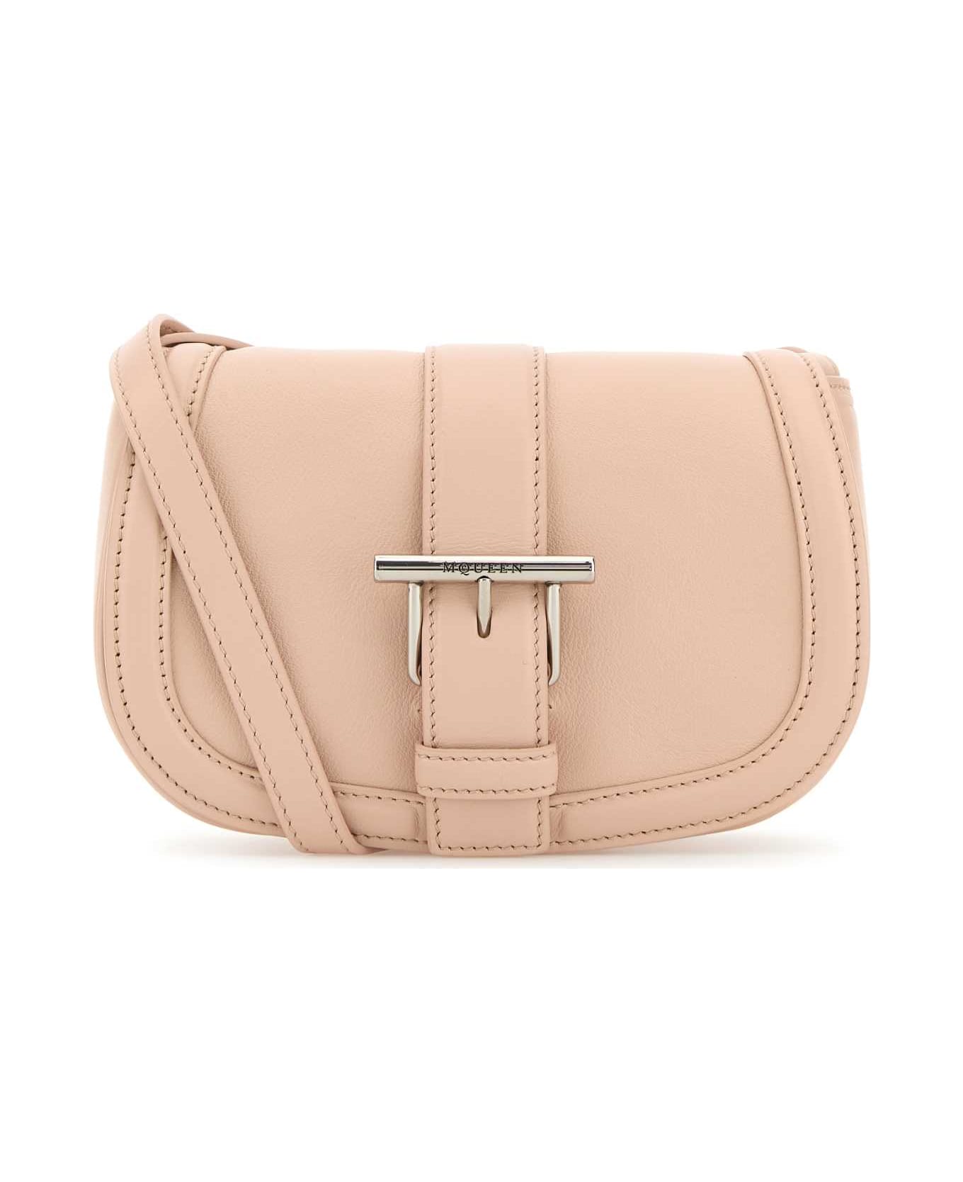 Alexander McQueen Pastel Pink Leather Mini Satchel Crossbody Bag - BLUSHPINKSILVER