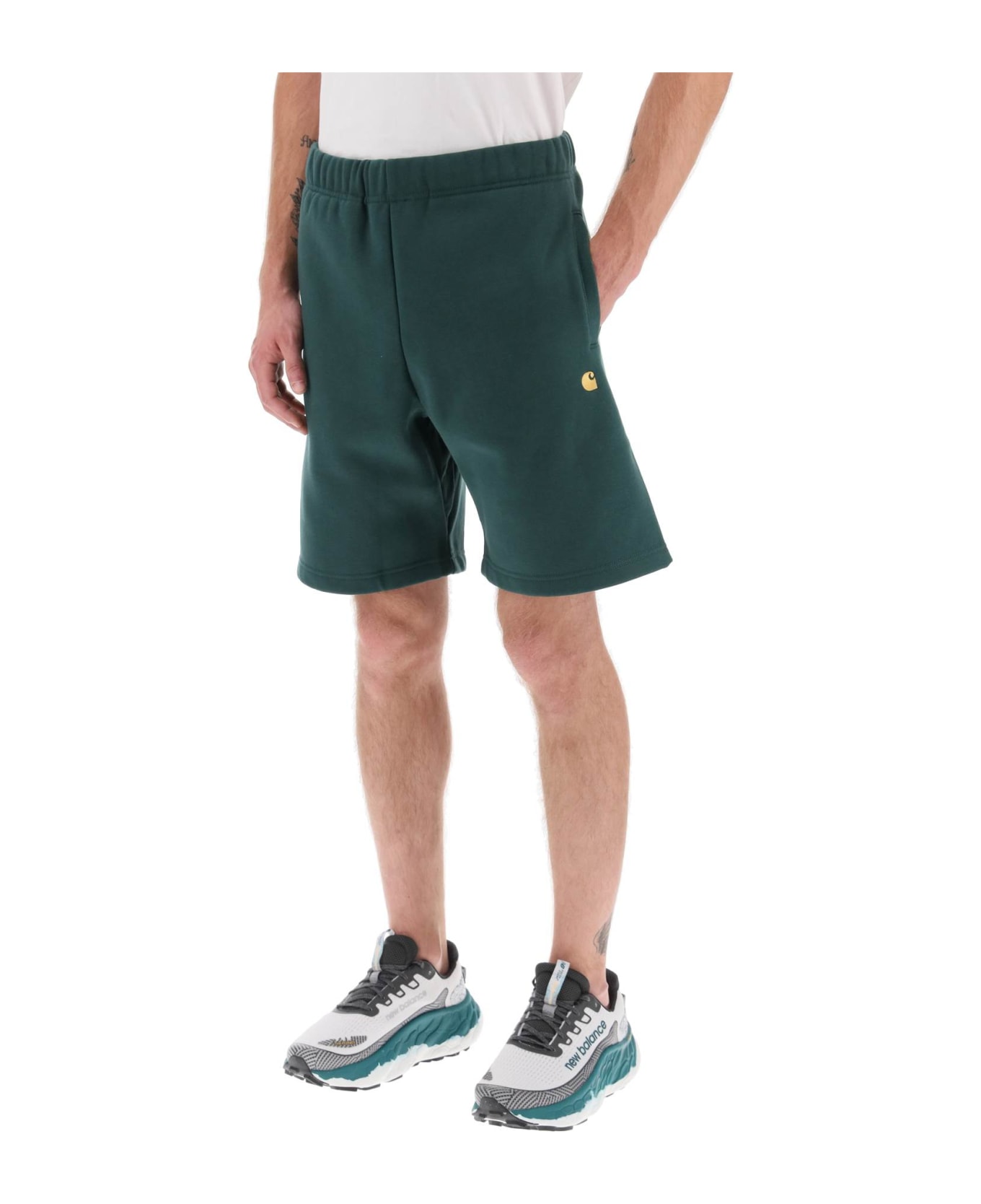 Carhartt Chase Sweat Shorts - DISCOVERY GREEN GOLD (Green)