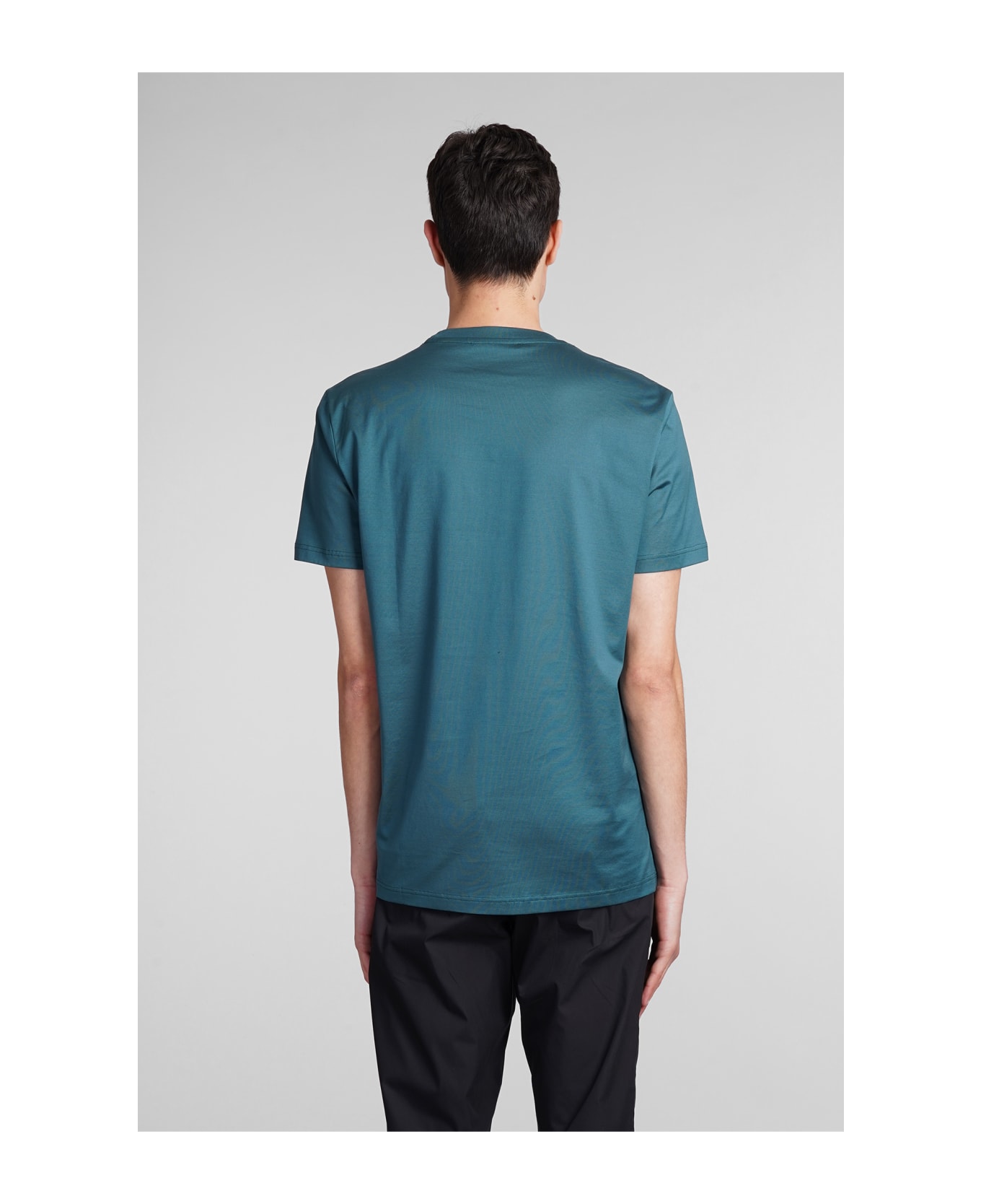 Low Brand B134 Basic T-shirt In Green Cotton - green