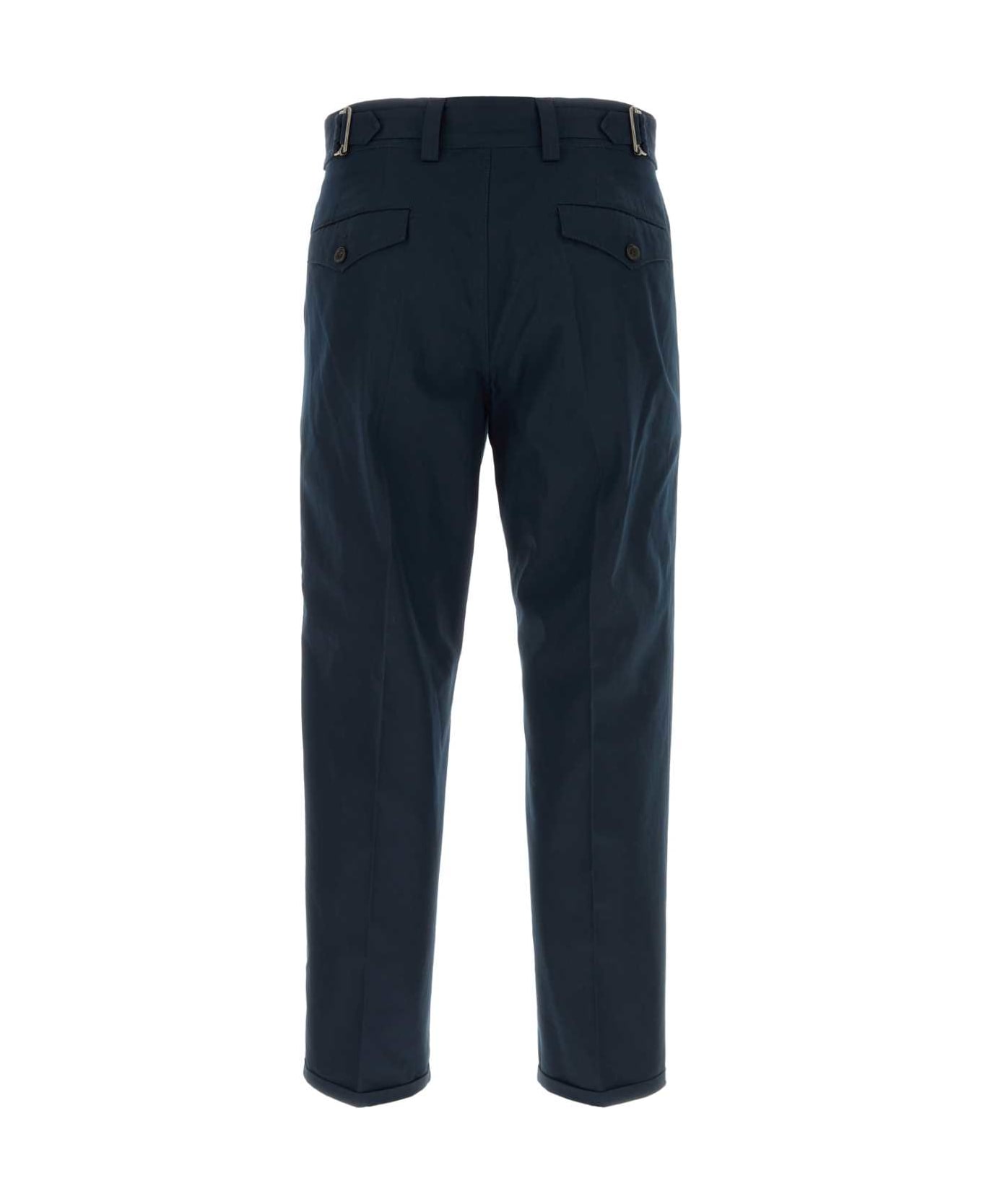 PT Torino Navy Blue Cotton Pant - BLUSCURO
