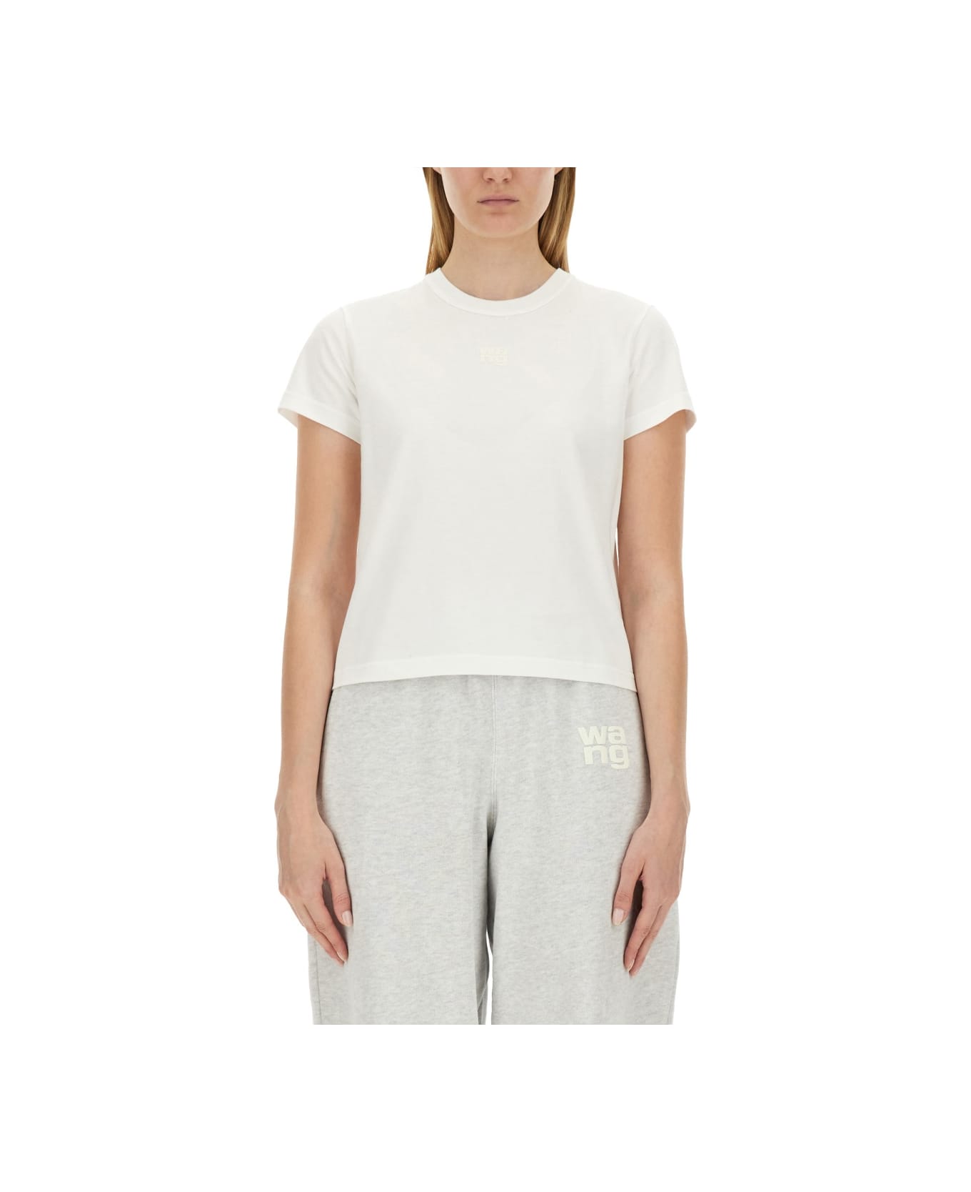 T by Alexander Wang Essential Shrunk T-shirt - WHITE