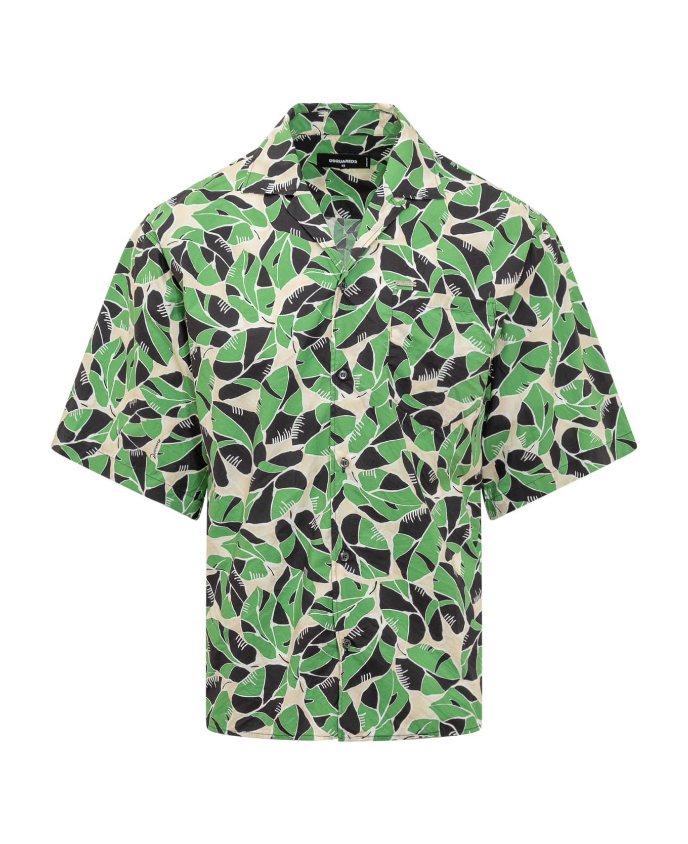 Dsquared2 Drop Shoulder Shirt - BEIGE/GREEN