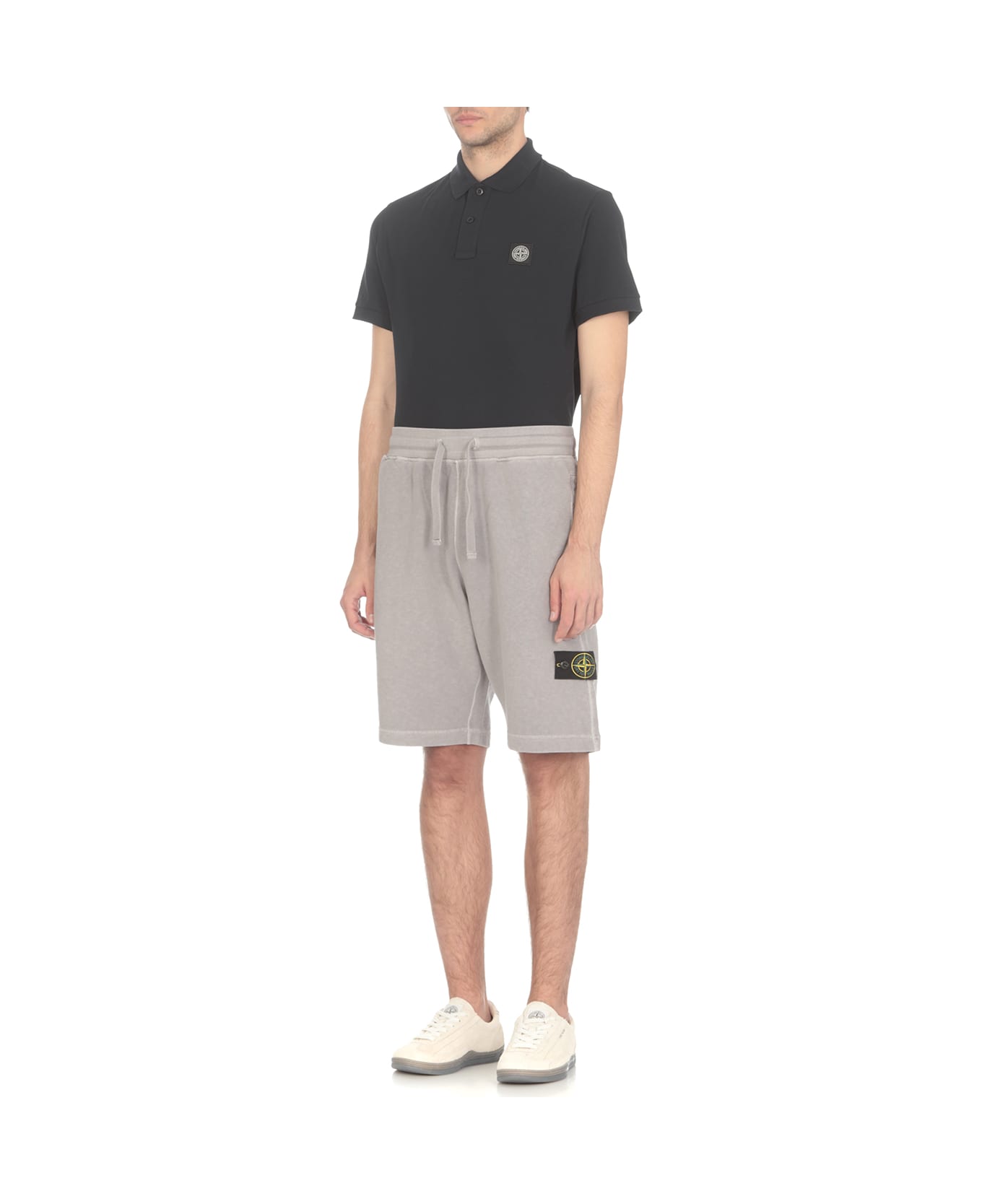 Stone Island Cotton Bermuda Shorts - Grey