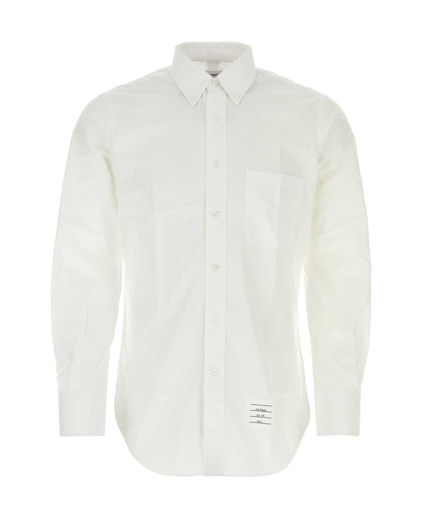 Thom Browne White Popeline Shirt - White