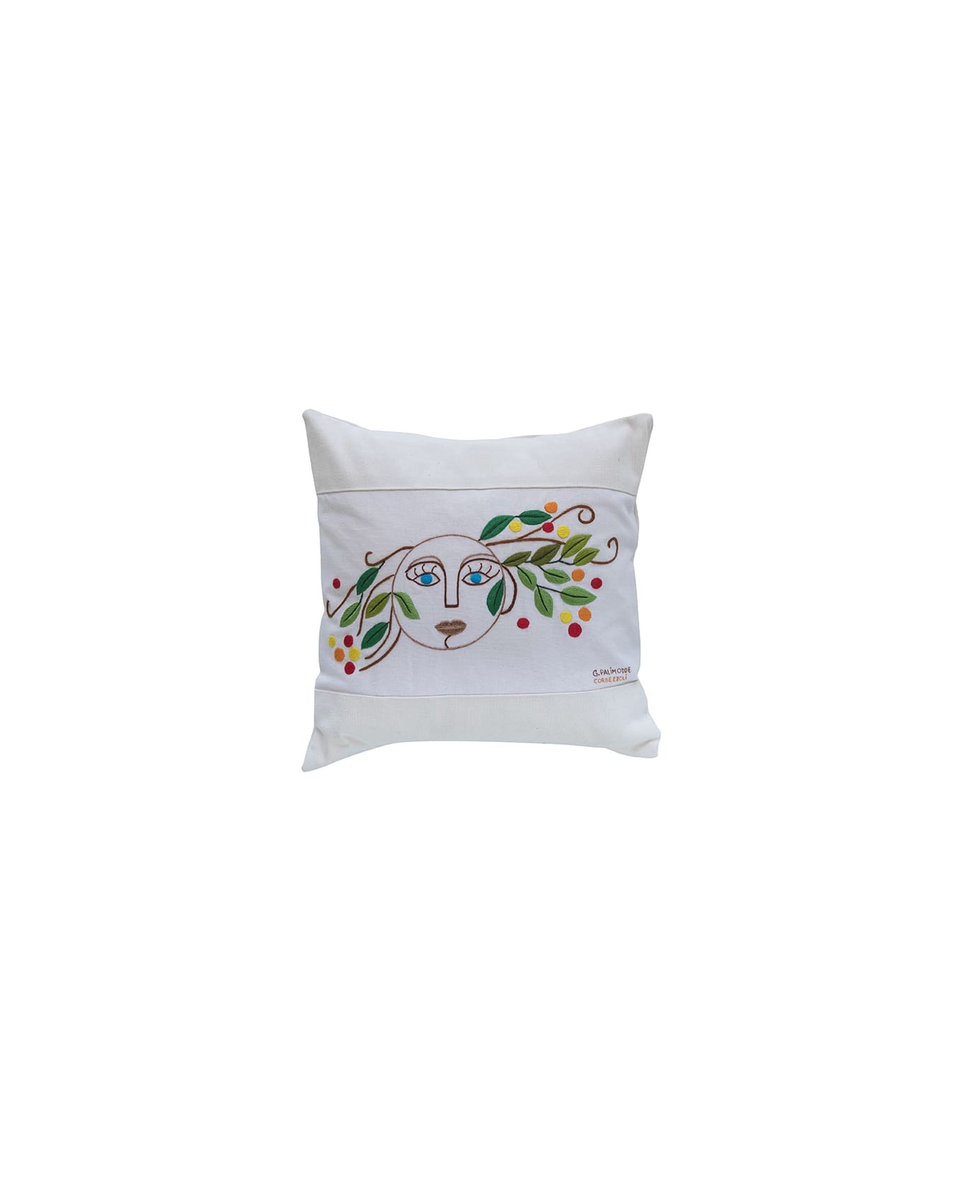 Le Botteghe su Gologone Cushions Embroidered 50x50 Cm - White クッション
