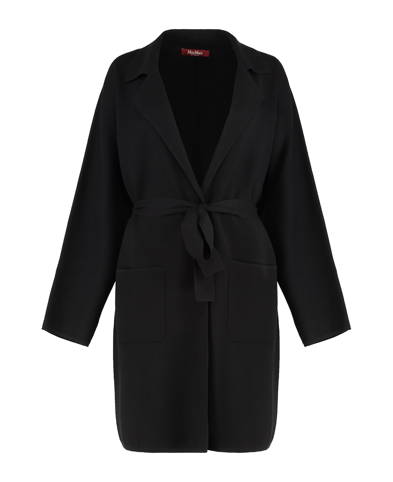Max Mara Studio Jersey Coat - black