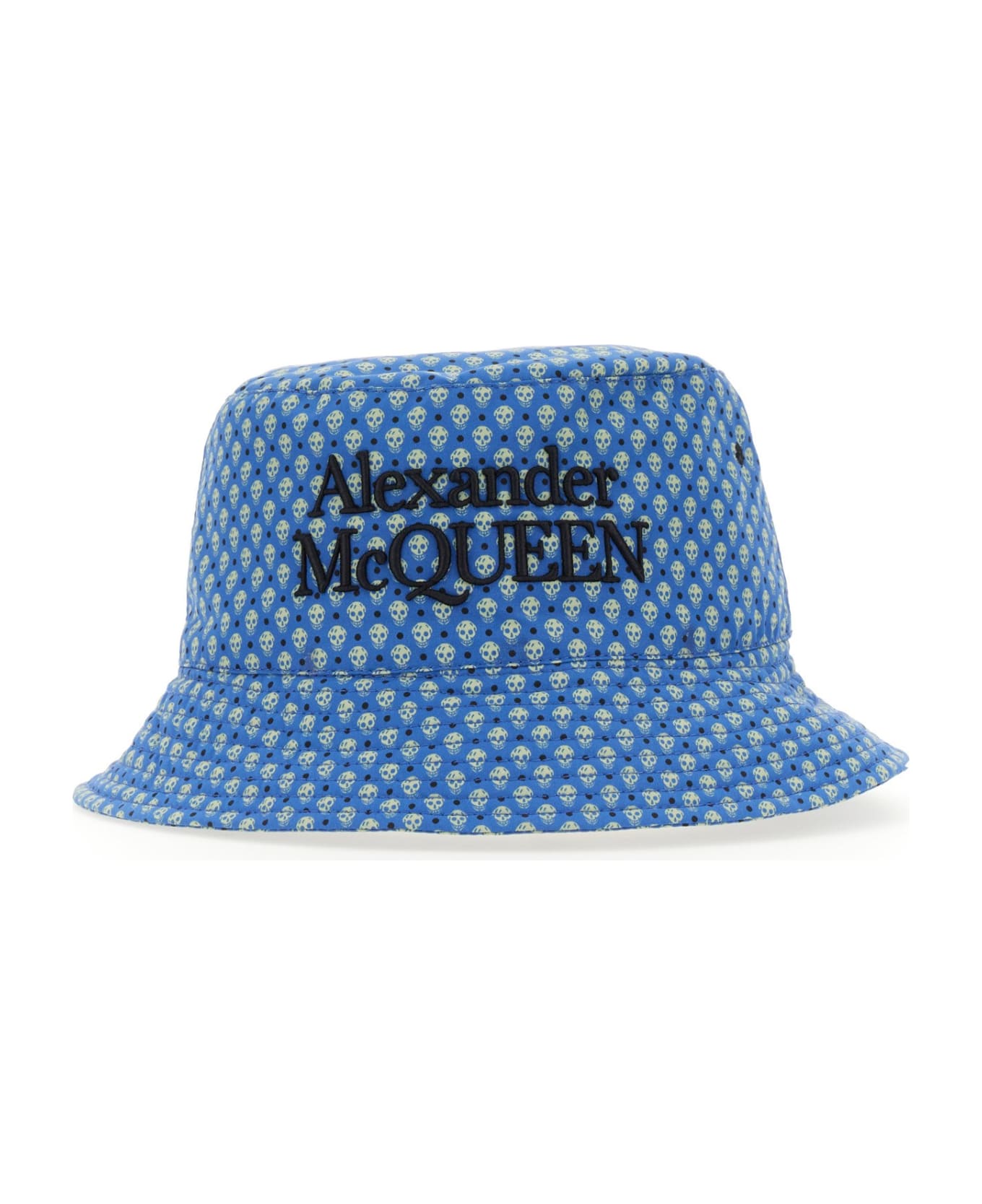 Alexander McQueen Polka Dots Skull Hat - Blu