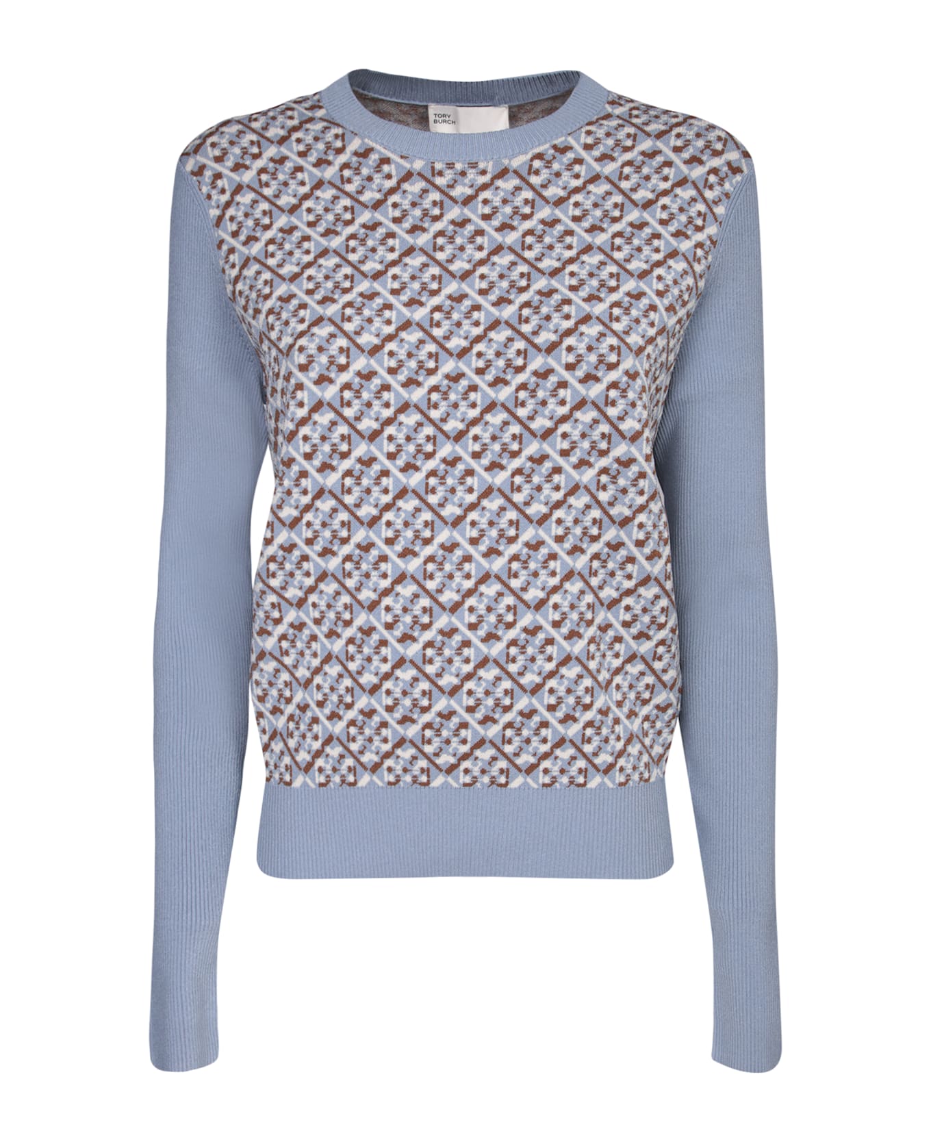 Tory Burch Grey Monogram Sweater - Grey