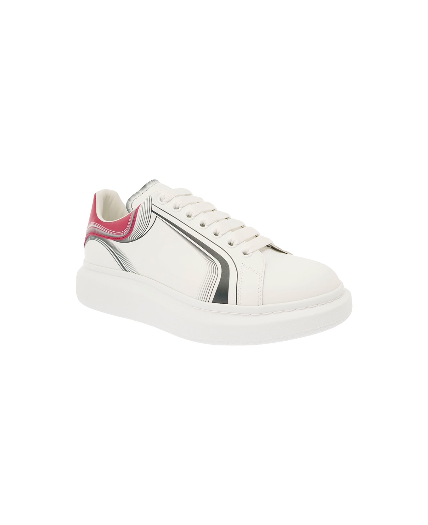 Alexander McQueen Sneakers With Oversized Sole And Graphic Details - Bianco
