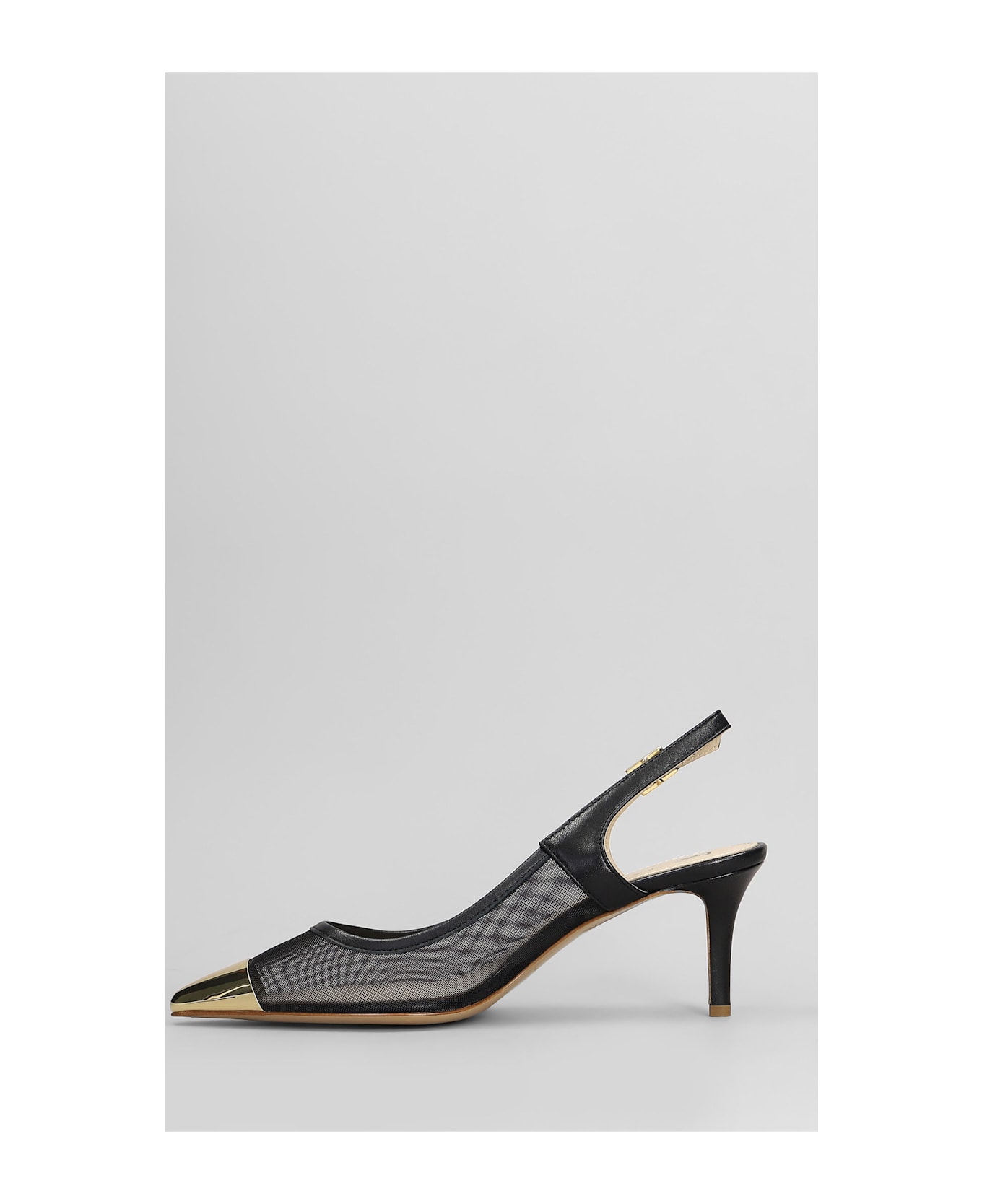 Fabio Rusconi Pumps In Black Leather And Fabric - black