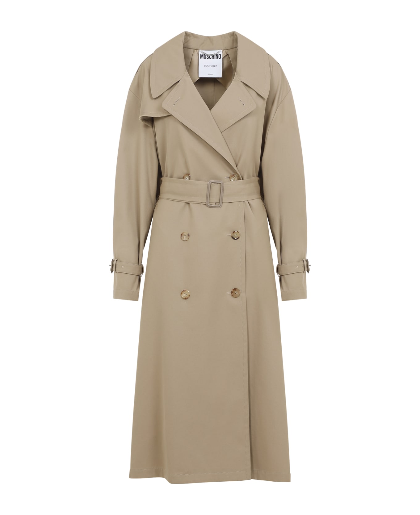 Moschino Cotton Nylon Coat - Beige