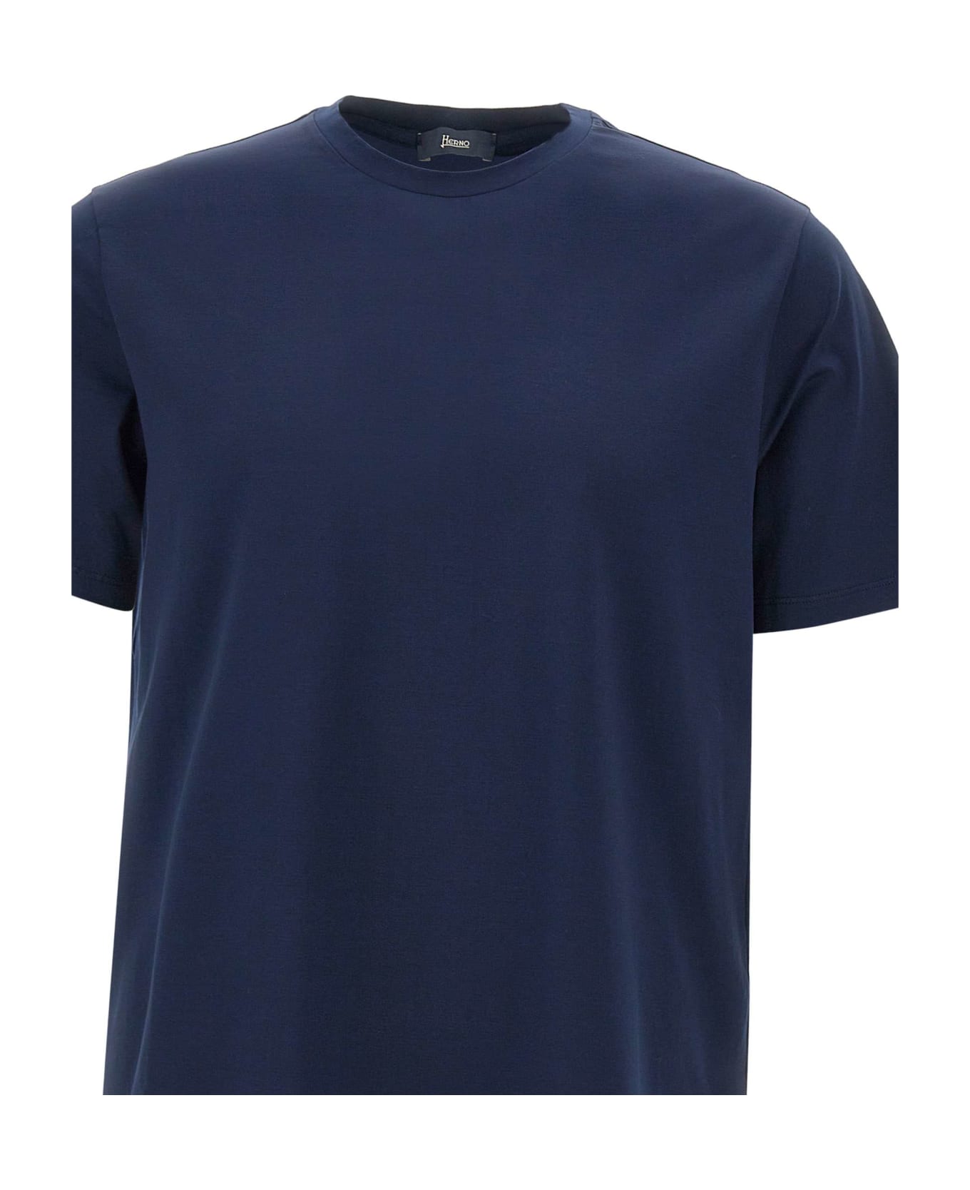 Herno Superfine Cotton T-shirt - BLUE