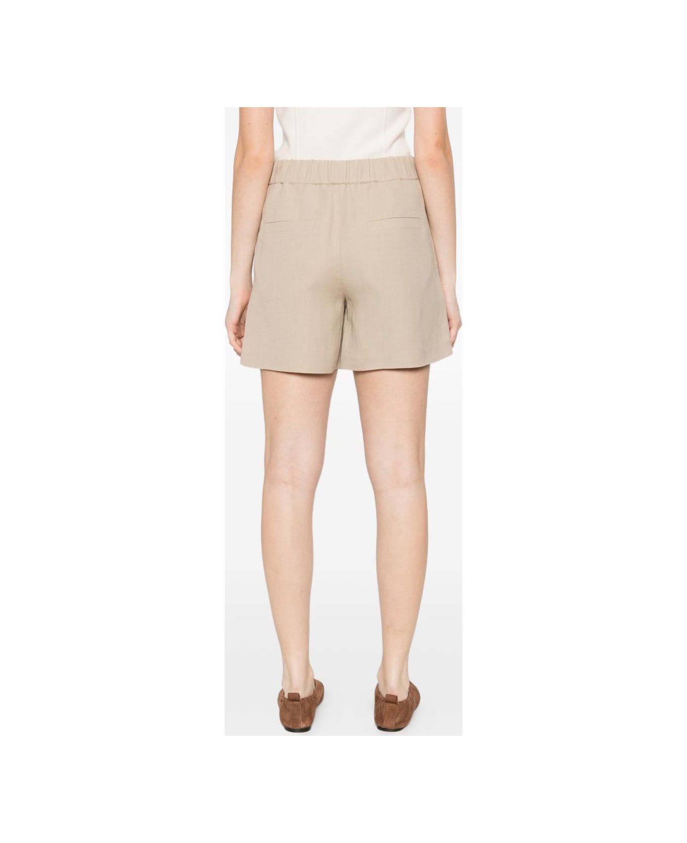 Brunello Cucinelli Linen Blend Shorts - Beige