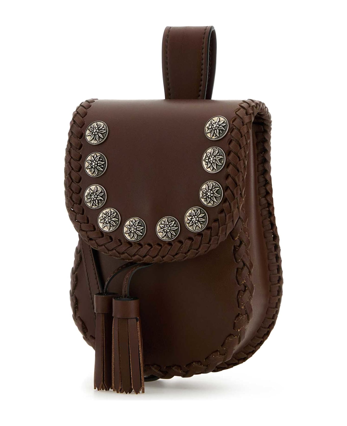 Prada Brown Leather Crossbody Bag - PALISSANDRO