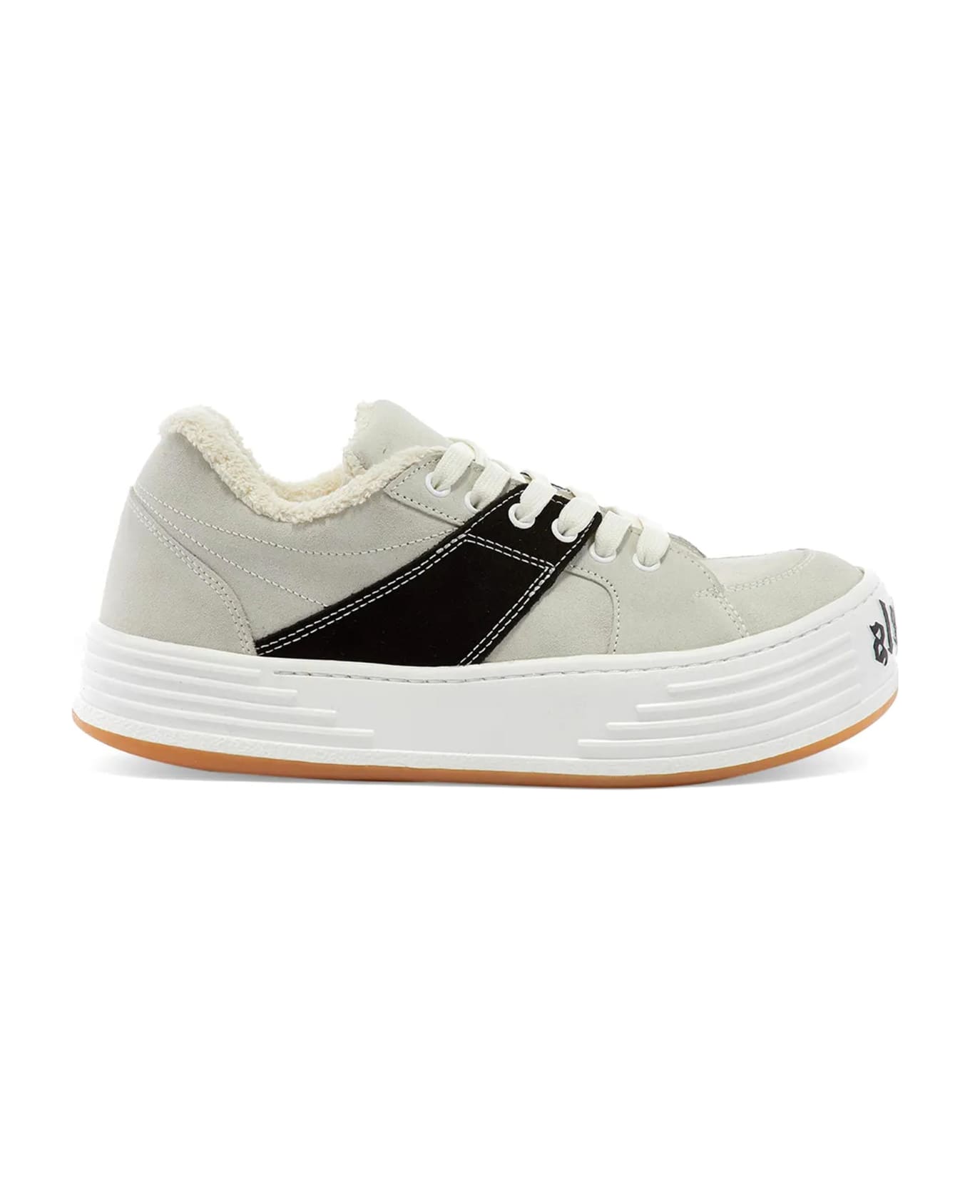 Palm Angels Suede Logo Sneakers - Gray
