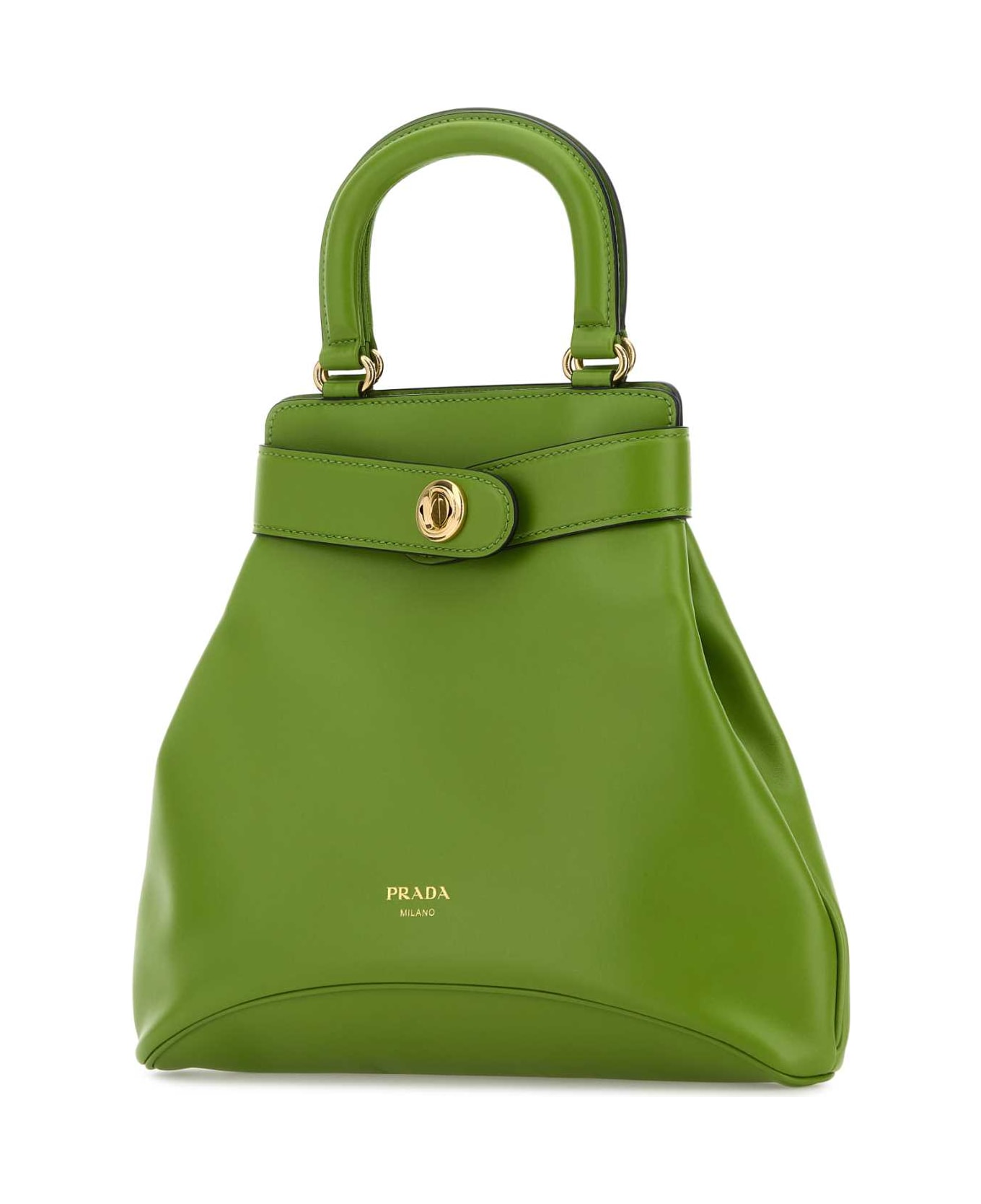 Prada Green Leather Medium Rada Carey Handbag - FELCE N