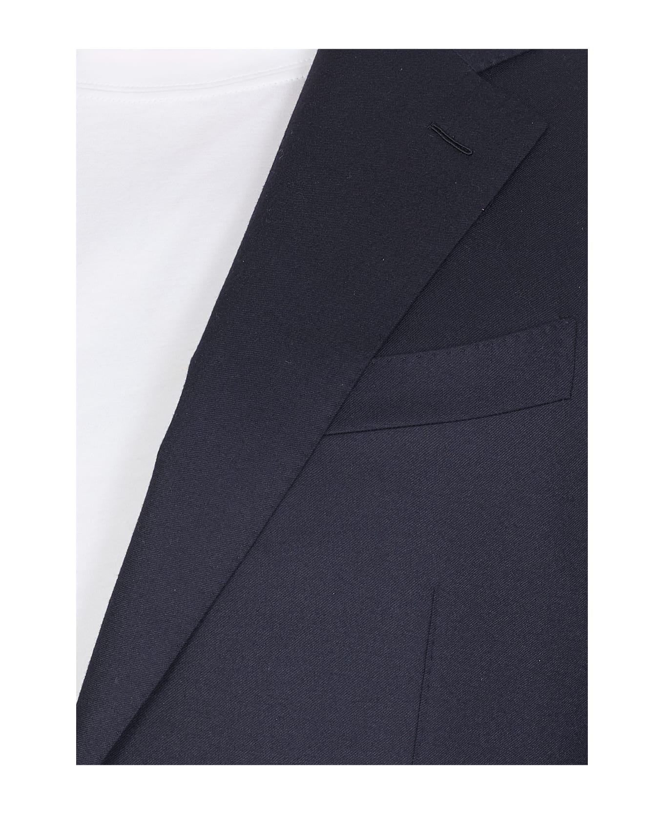 Caruso Wool Suit - Blue