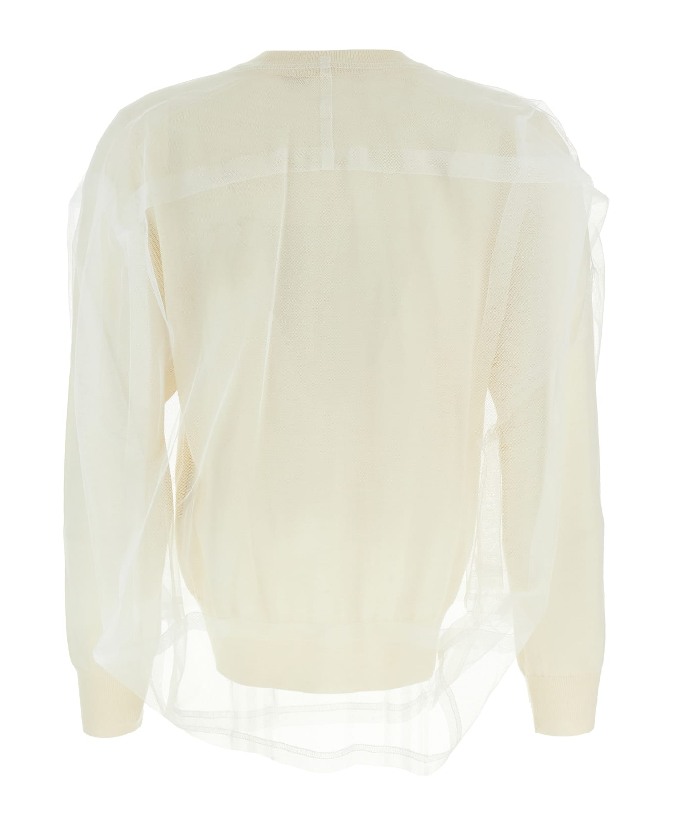 Comme des Garçons Tulle Sweater - White