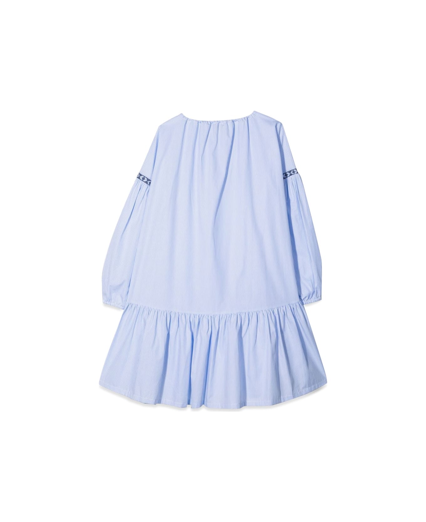 Il Gufo Light Blue M/long Dress - AZURE
