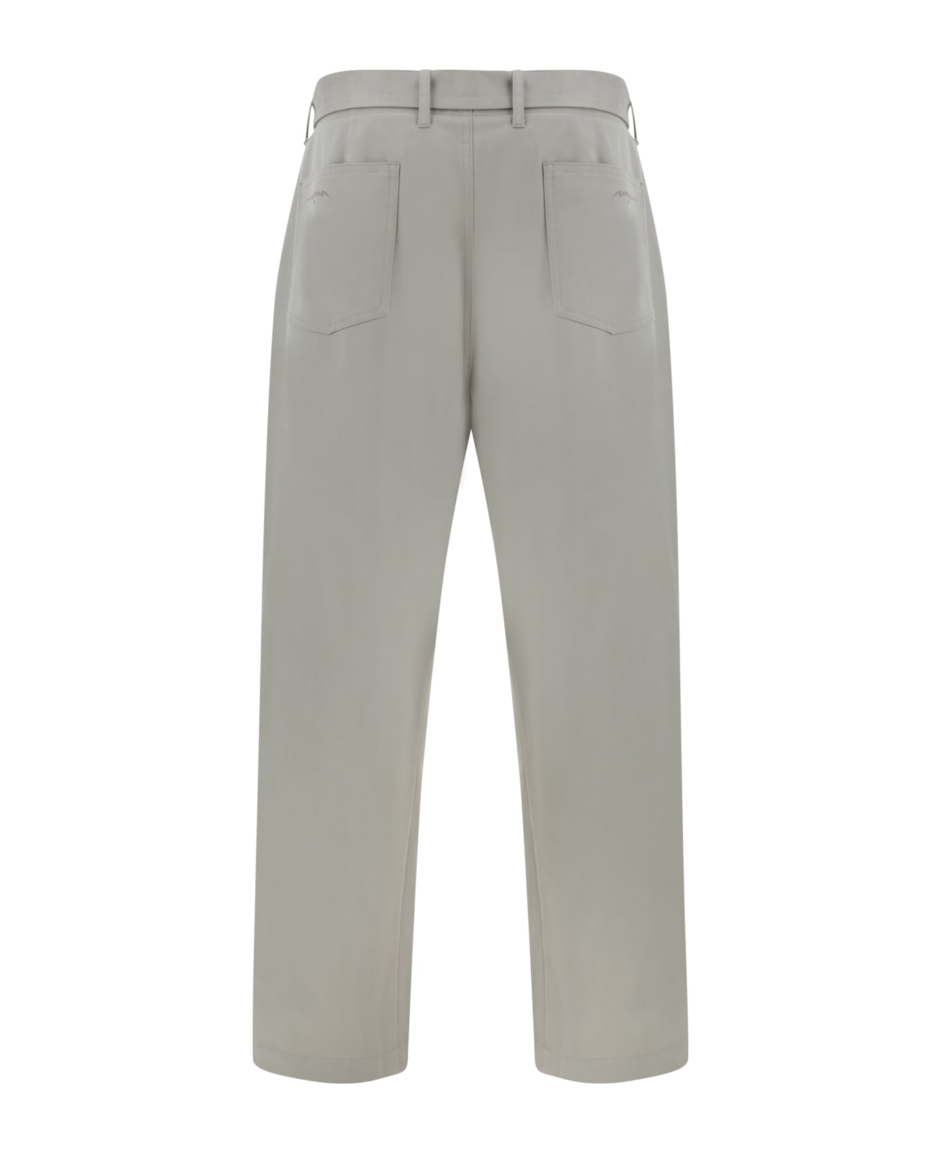 MSGM Belted Trousers - Light Grey