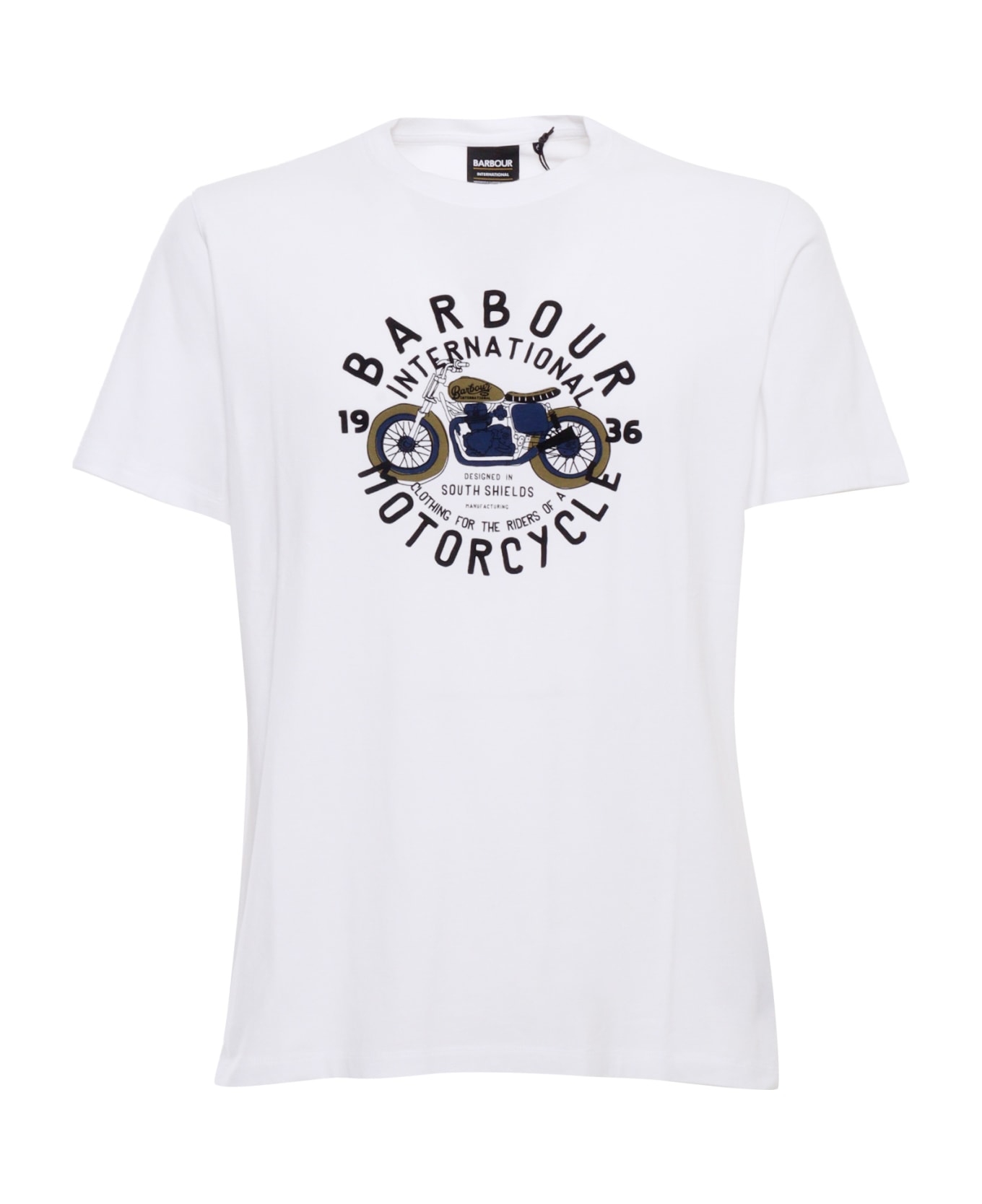 Barbour White T-shirt With Print - WHITE