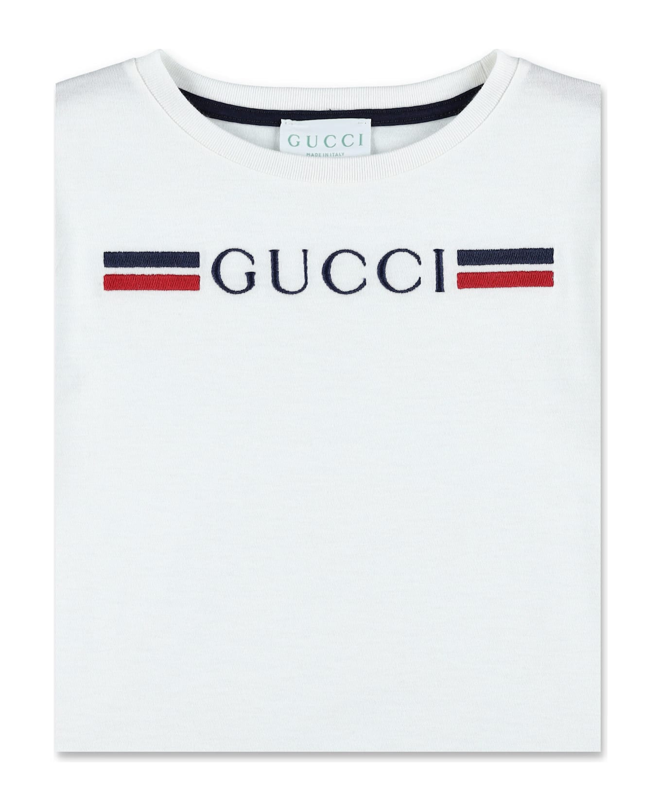 Gucci Kid - Embroidered Cotton T-shirt - WHITE