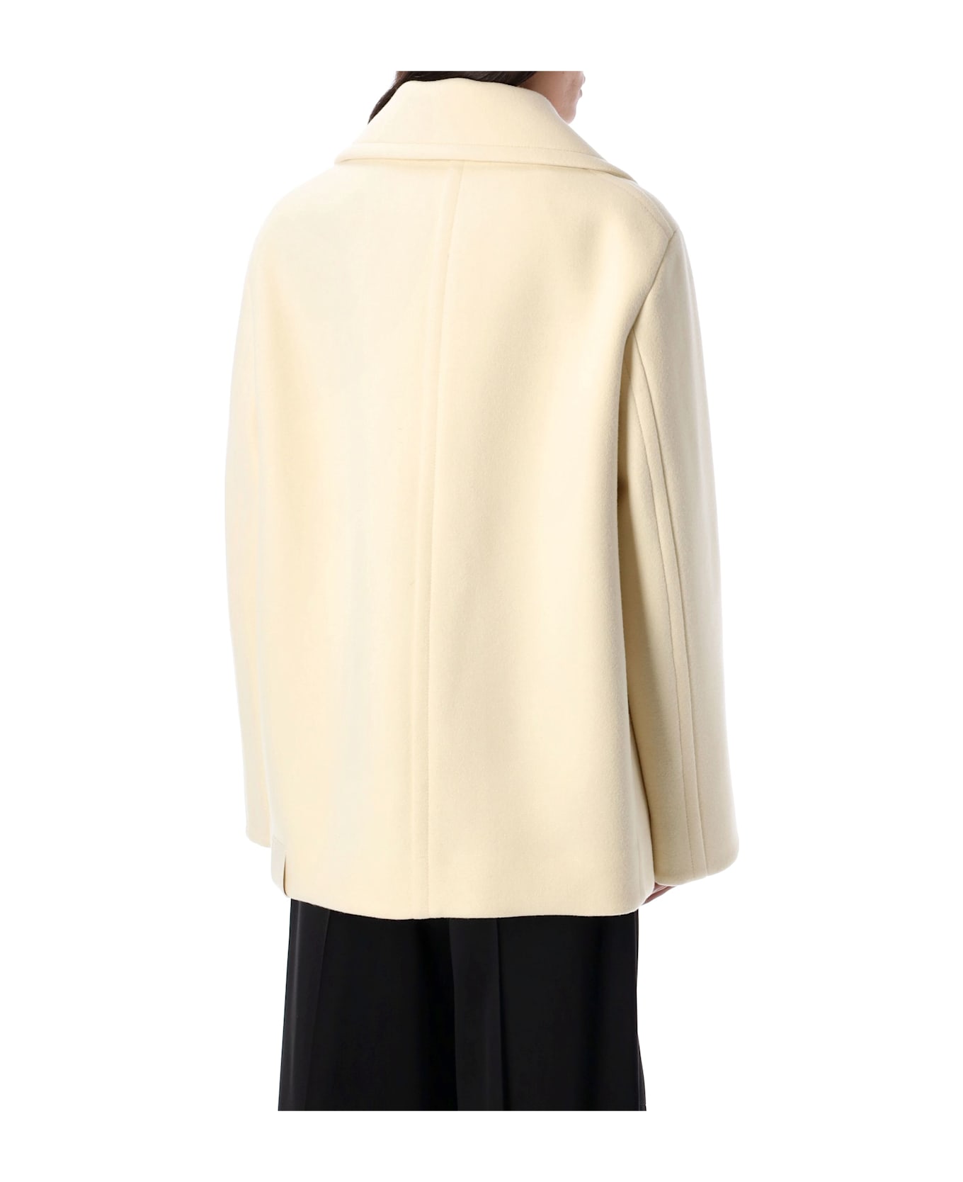 Jil Sander Double-breasted Coat - BONE