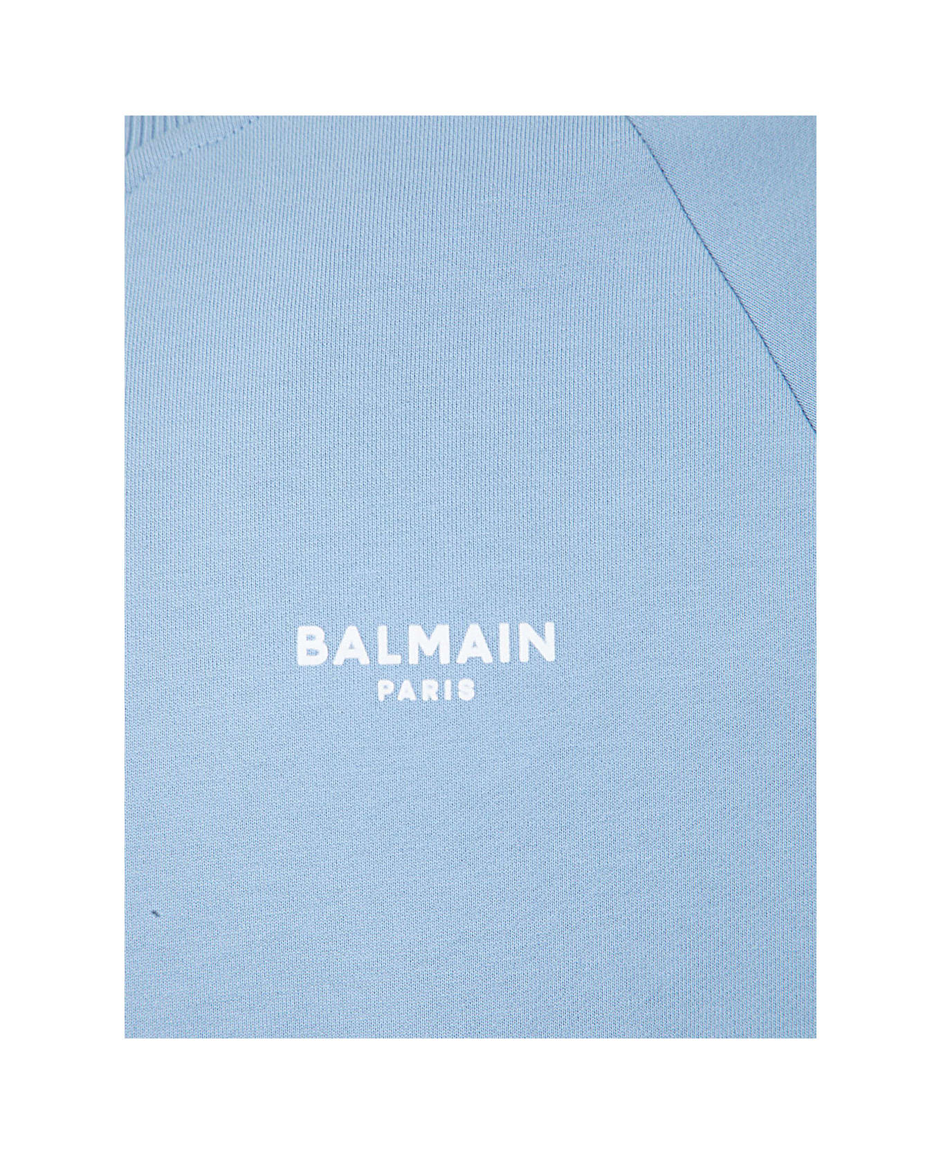 Balmain Flock Sweatshirt - Slf Bleu PÂle Naturel フリース