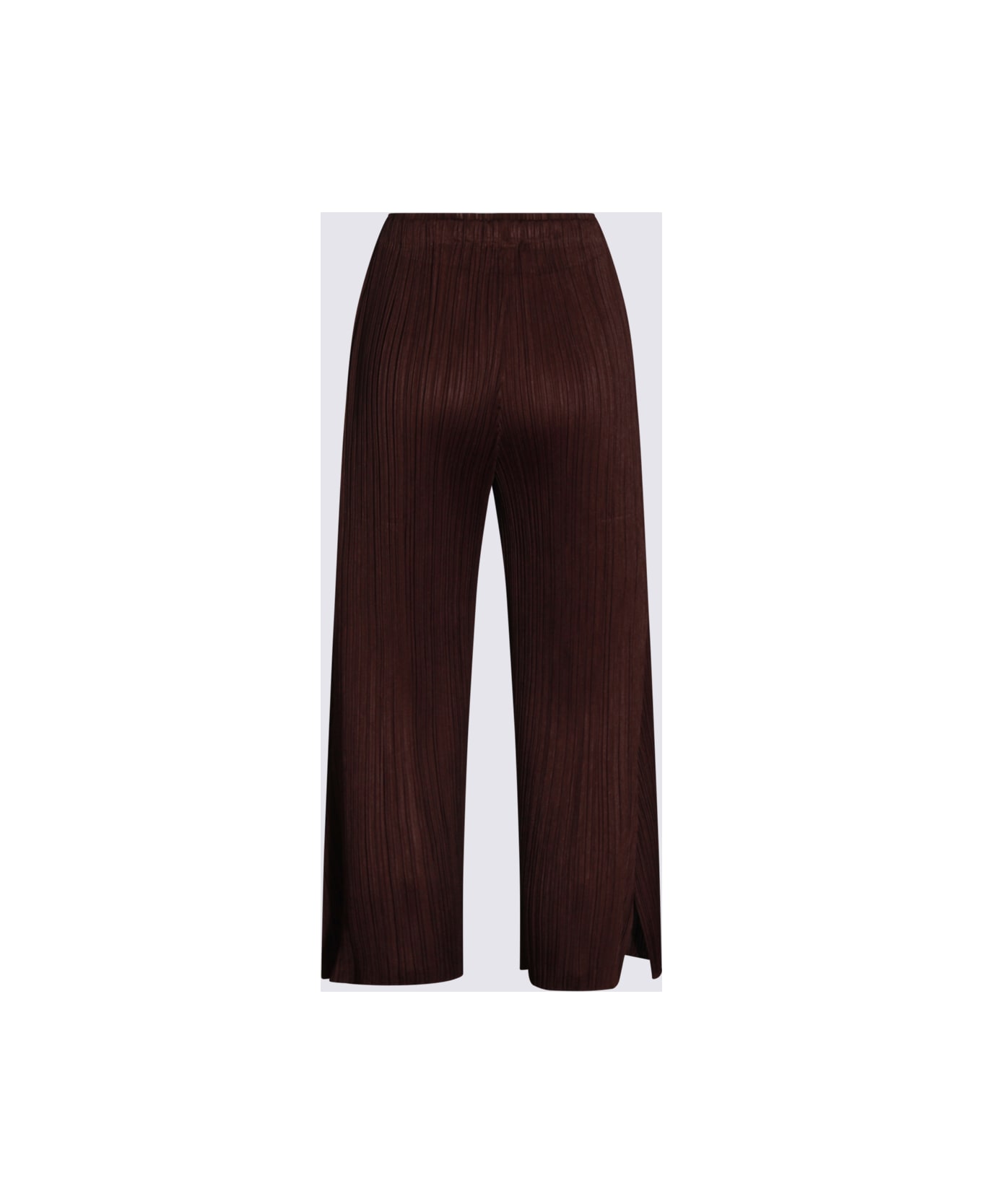 Pleats Please Issey Miyake Dark Brown Pants - Dark brown ボトムス