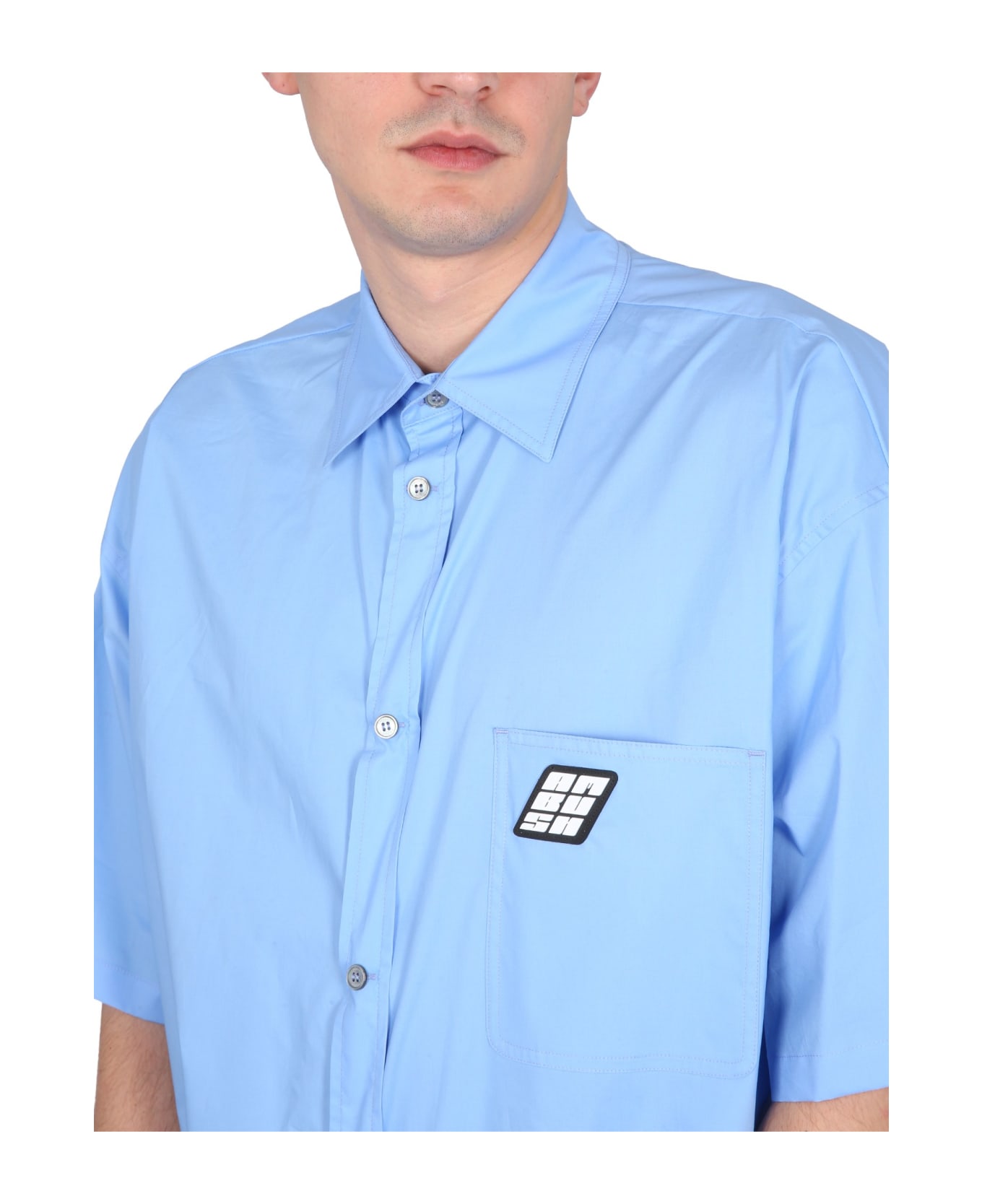 AMBUSH Shirt With Logo Patch - DUSTY BLUE