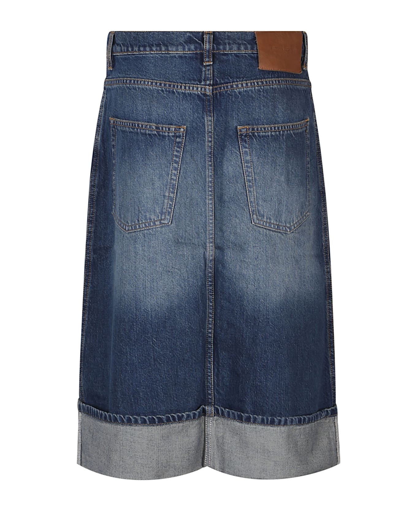 Victoria Beckham Placket Detail Denim Skirt - Heavy Vintage Indigo Wash