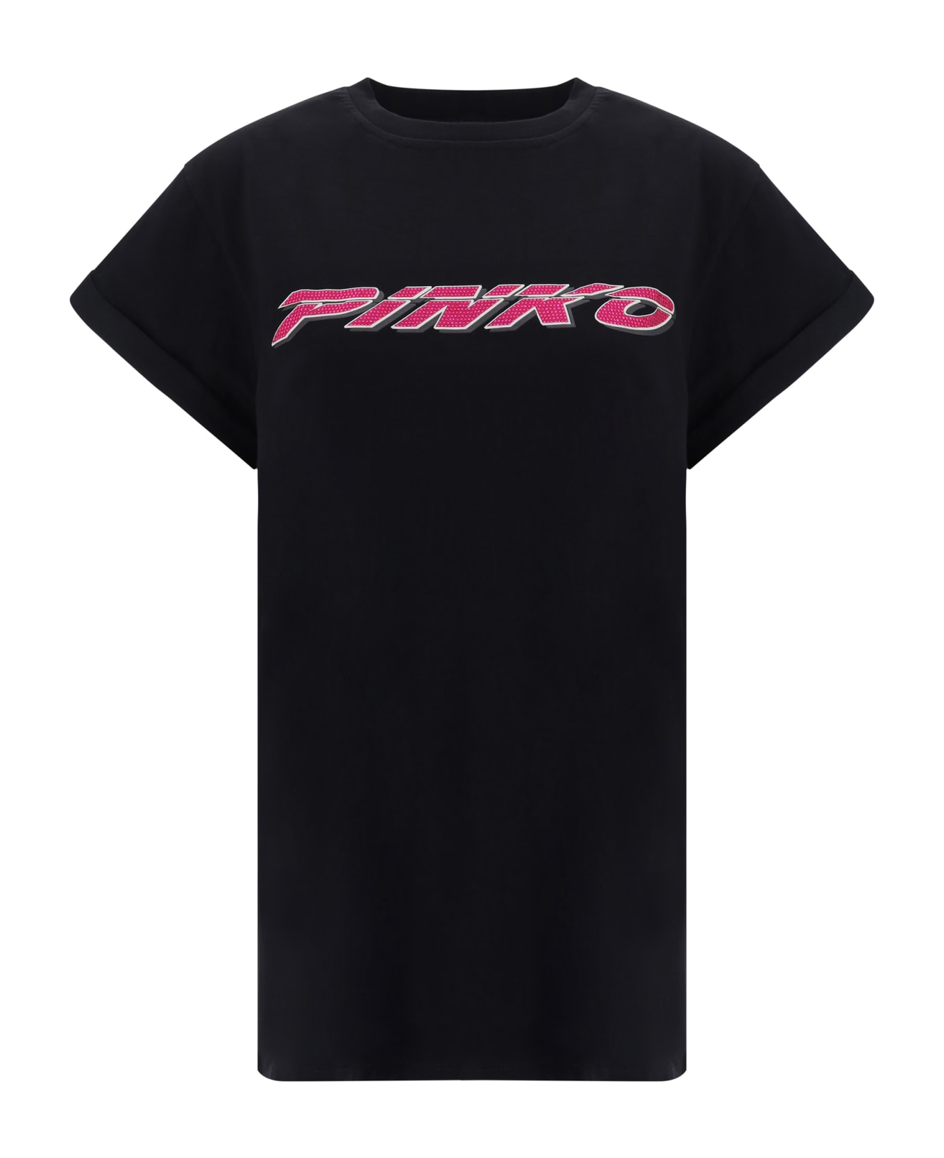 Pinko Telesto T-shirt - Nero/fuxia Tシャツ