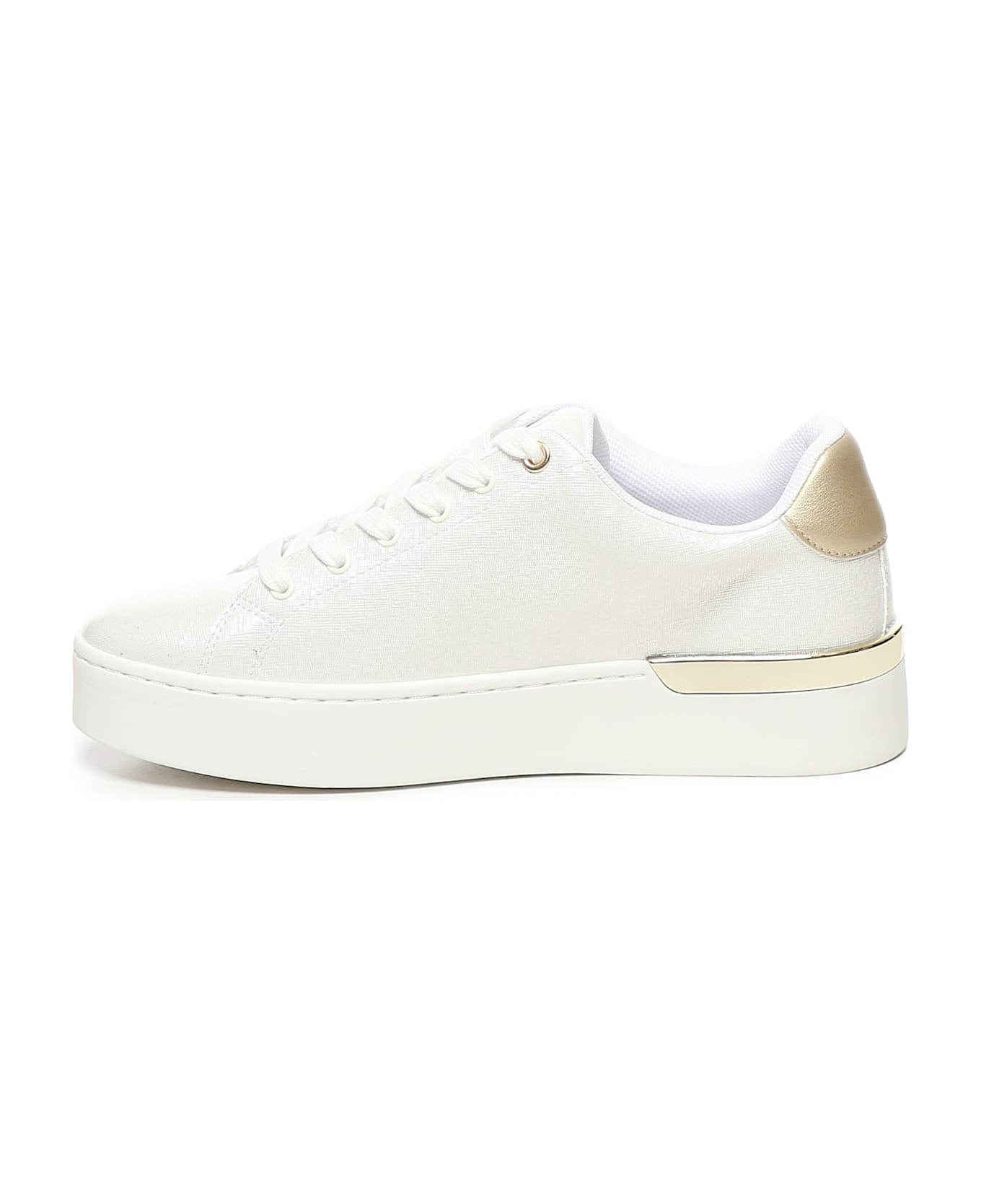 Liu-Jo Saffiano Trainer With Logo - White