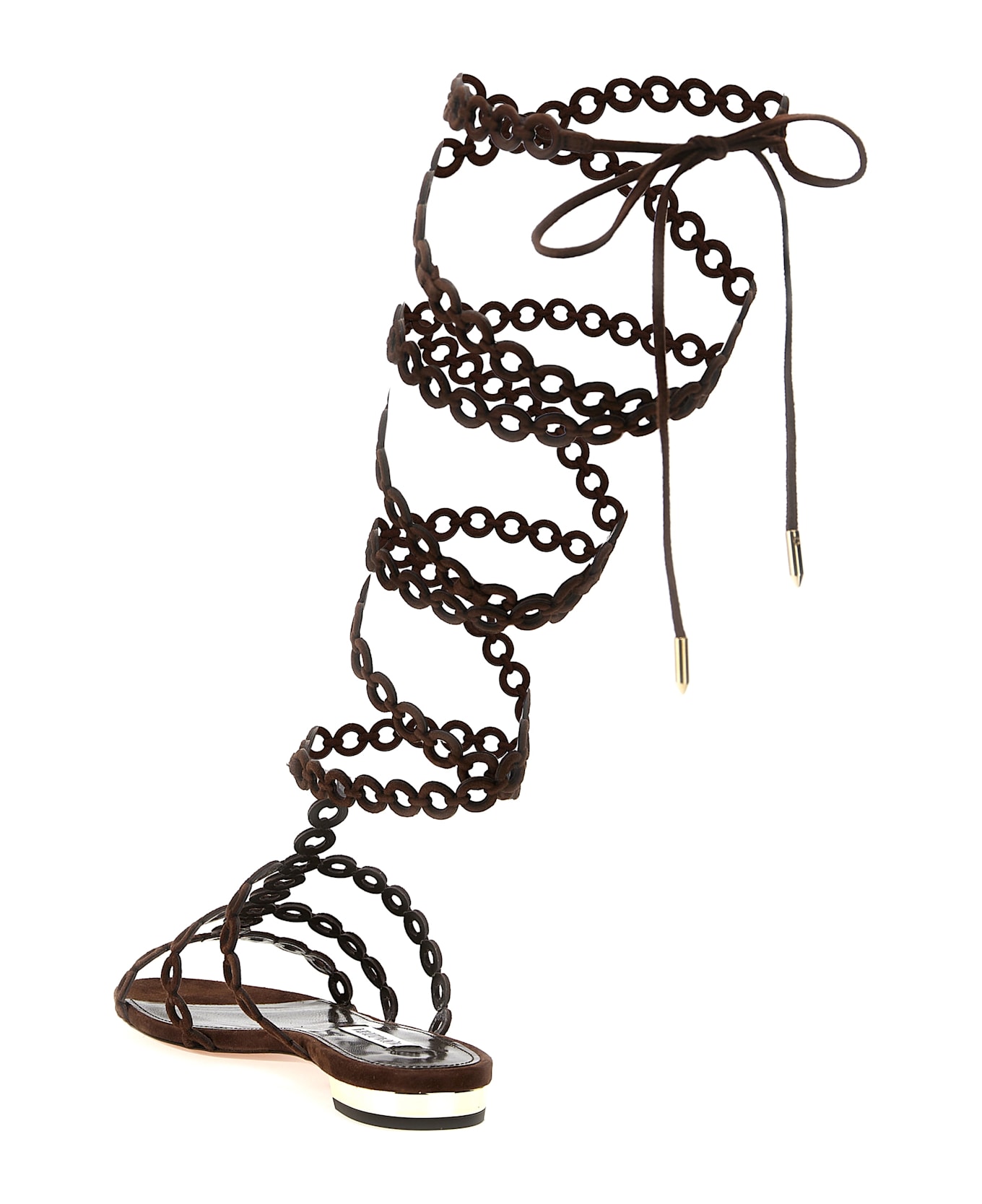 Aquazzura 
infinity Chain Gladiator
 Sandals - Brown