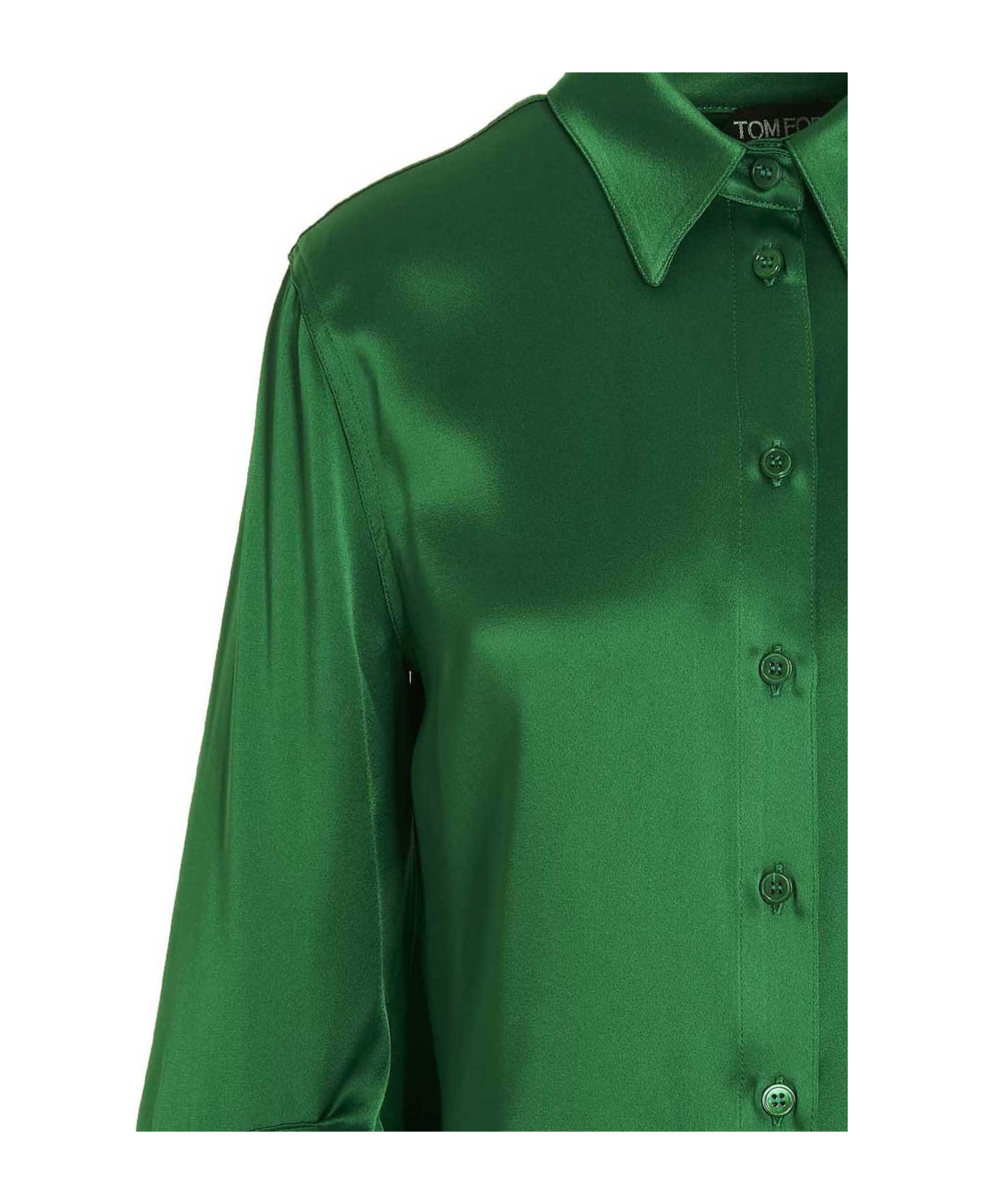 Tom Ford Satin Shirt - Green