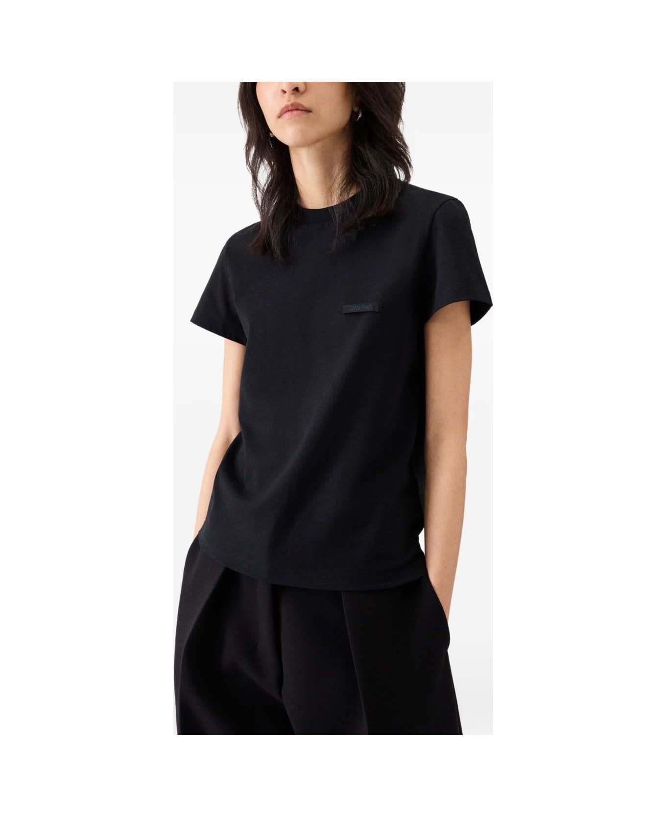 Jacquemus Le T-shirt Gros Grain - Black