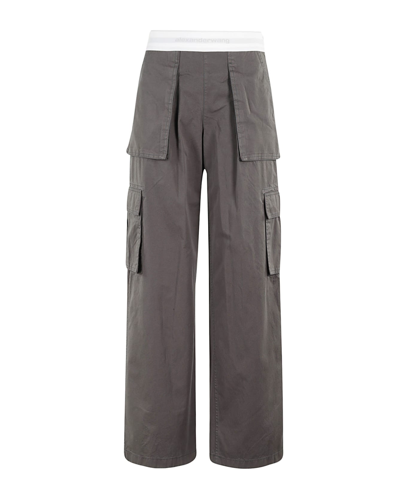 Alexander Wang Mid Rise Cargo Rave Pant With Logo Elastic - A ボトムス