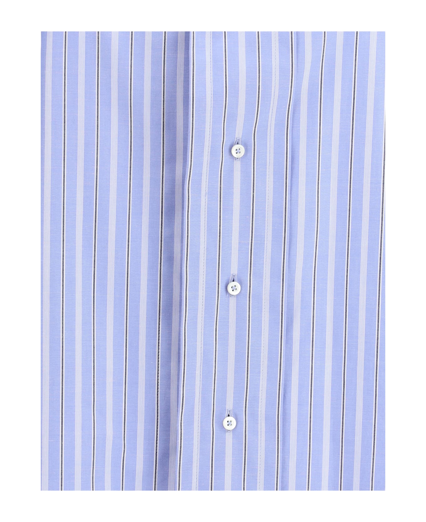 Maison Margiela Striped Cotton Shirt - Blue Stripe