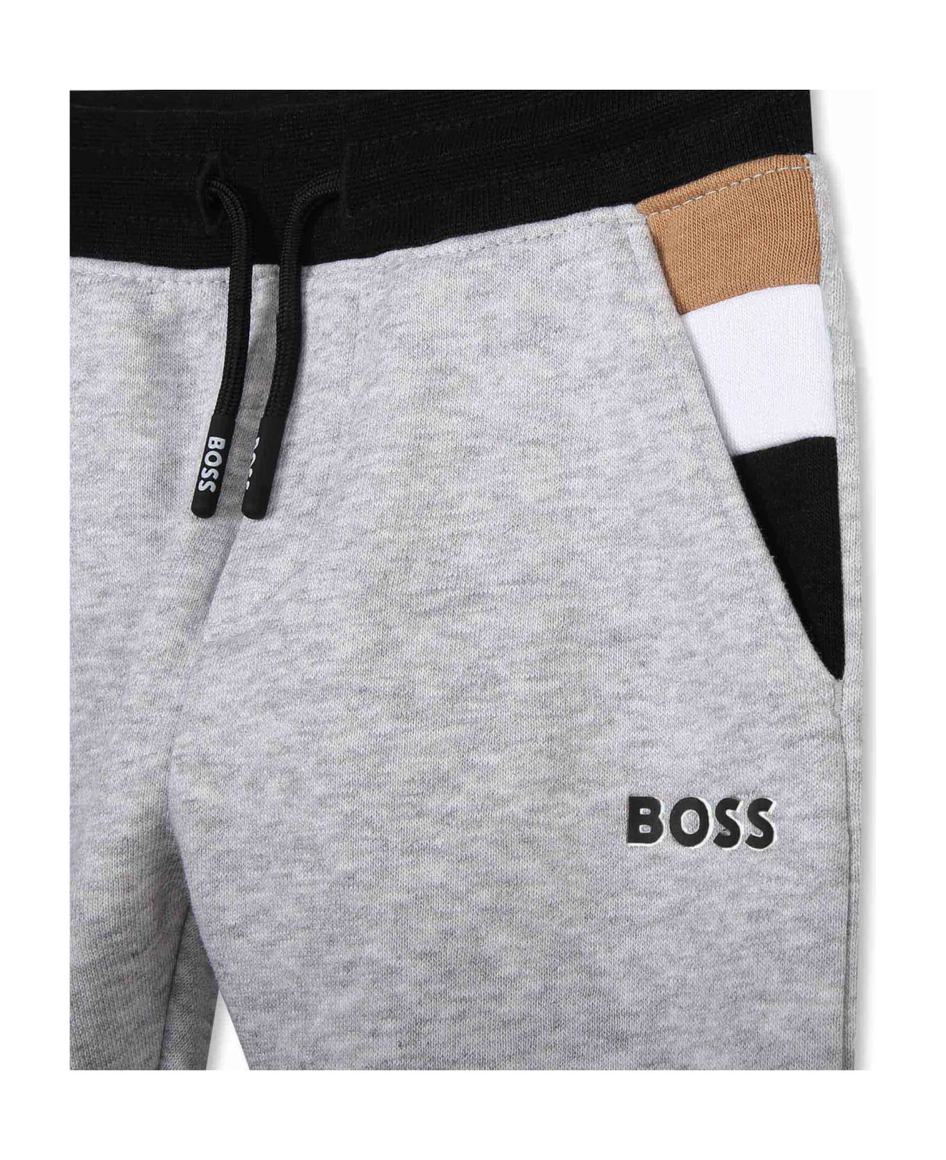 Hugo Boss Sweatpants With Print - Gray
