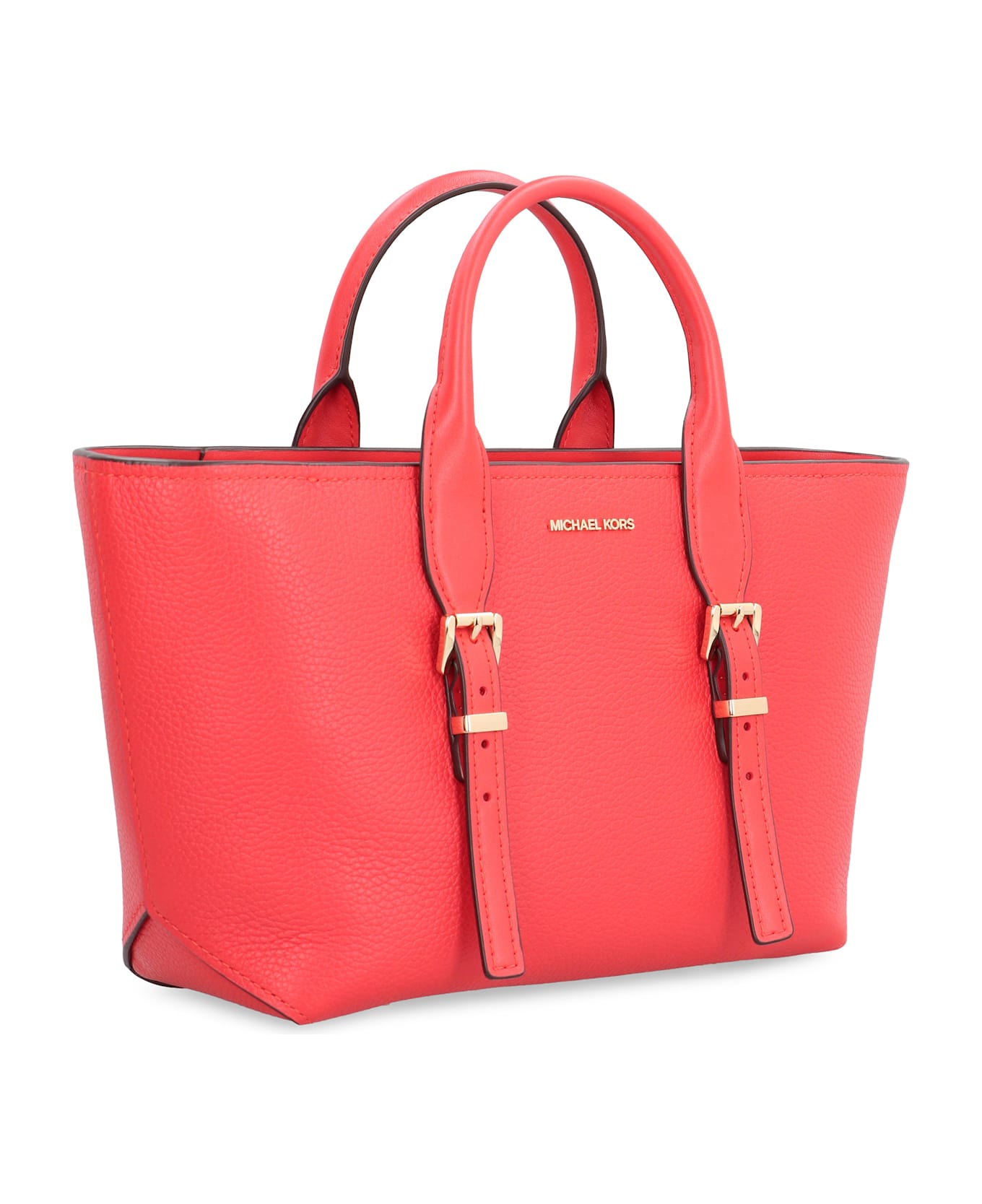 MICHAEL Michael Kors Moore Pebbled Leather Handbag - red